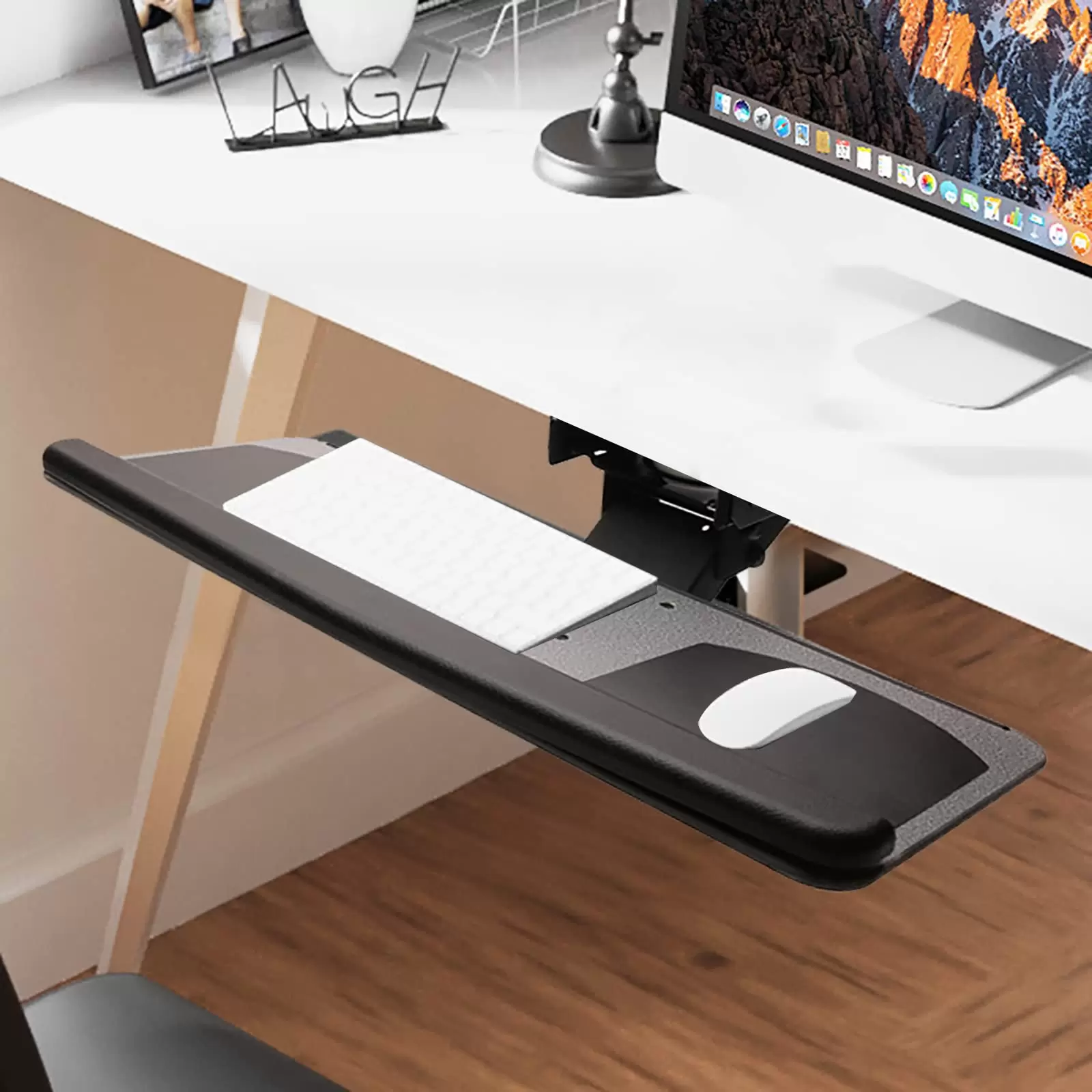Schreibtisch Tastaturablage Untertischhalterung Halterung Laptop Ständer Ergonomisch Riser Schreibtisch Tastaturablage Untertischhalterung Halterung Laptop Ständer Ergonomisch Riser