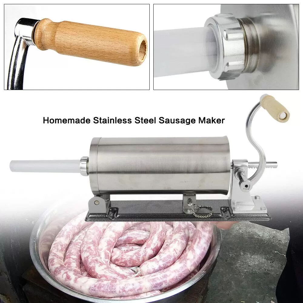 3L Edelstahl Handbuch Wurstfüller Wurstmaschine Wurstspritze Wurstpresse
