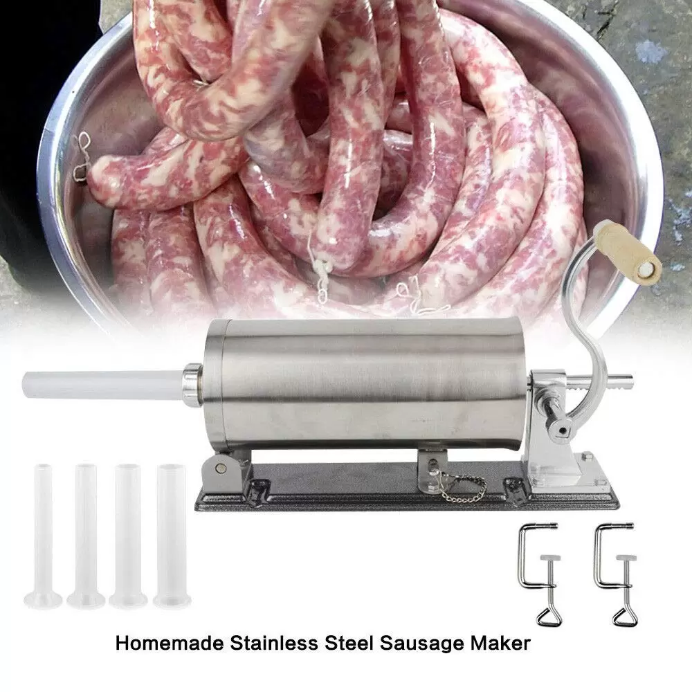 3L Edelstahl Handbuch Wurstfüller Wurstmaschine Wurstspritze Wurstpresse