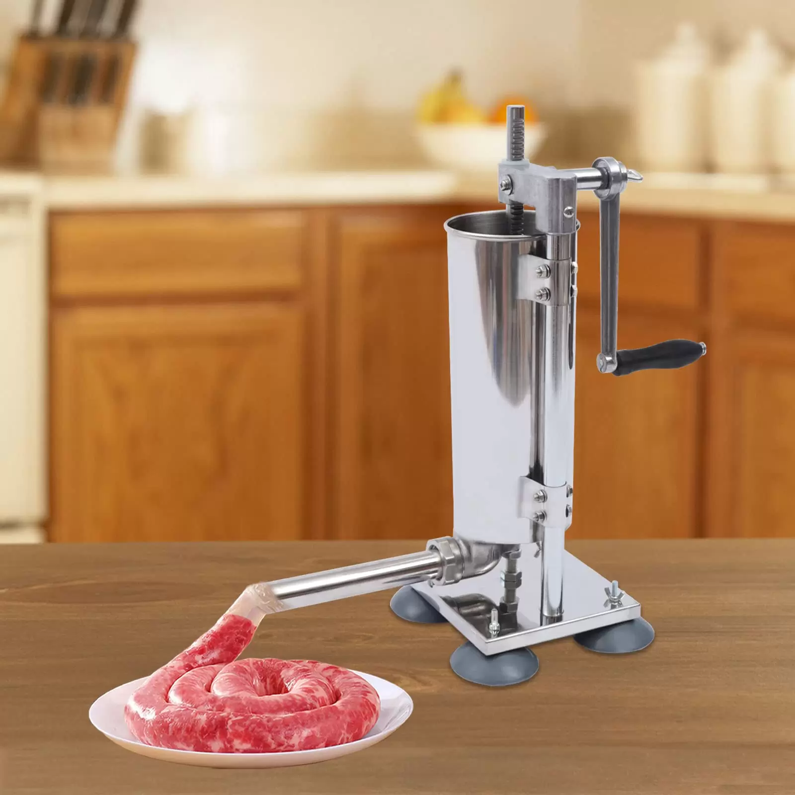3L Vertikale Manuelle Wurstfüllmaschine Edelstahl Wurstfüller Wurst Stuffer Maschine Wurst Füller Fleisch Werkzeuge Für Küchen 3L Vertikale Manuelle Wurstfüllmaschine Edelstahl Wurstfüller Wurst Stuffer Maschine Wurst Füller Fleisch Werkzeuge Für Küchen