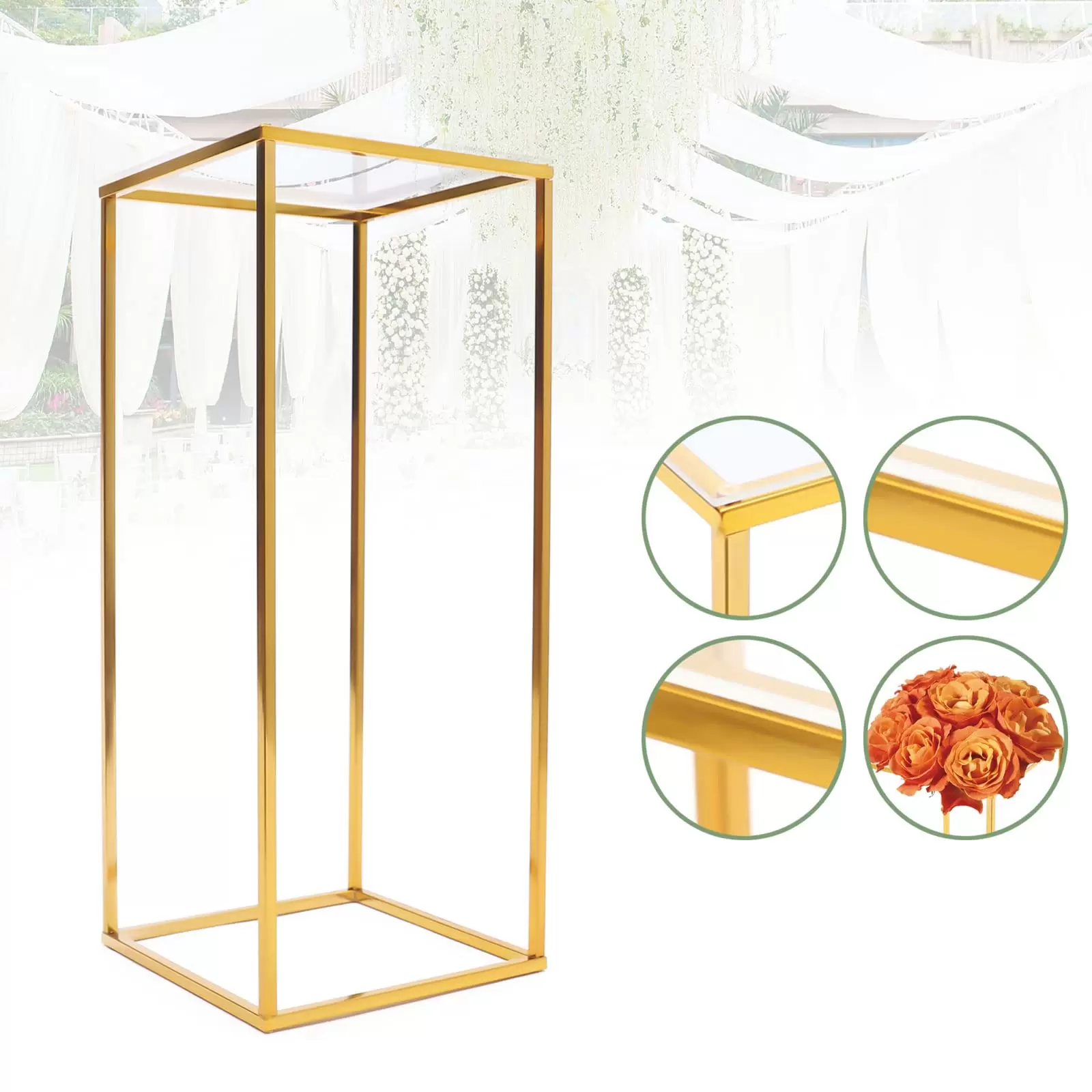 Metall Blumenständer Hochzeit Gold Bühne Säule Ständer Goldvasen für Hochzeit Herzstück Metall Blumenständer Hochzeit Gold Bühne Säule Ständer Goldvasen für Hochzeit Herzstück