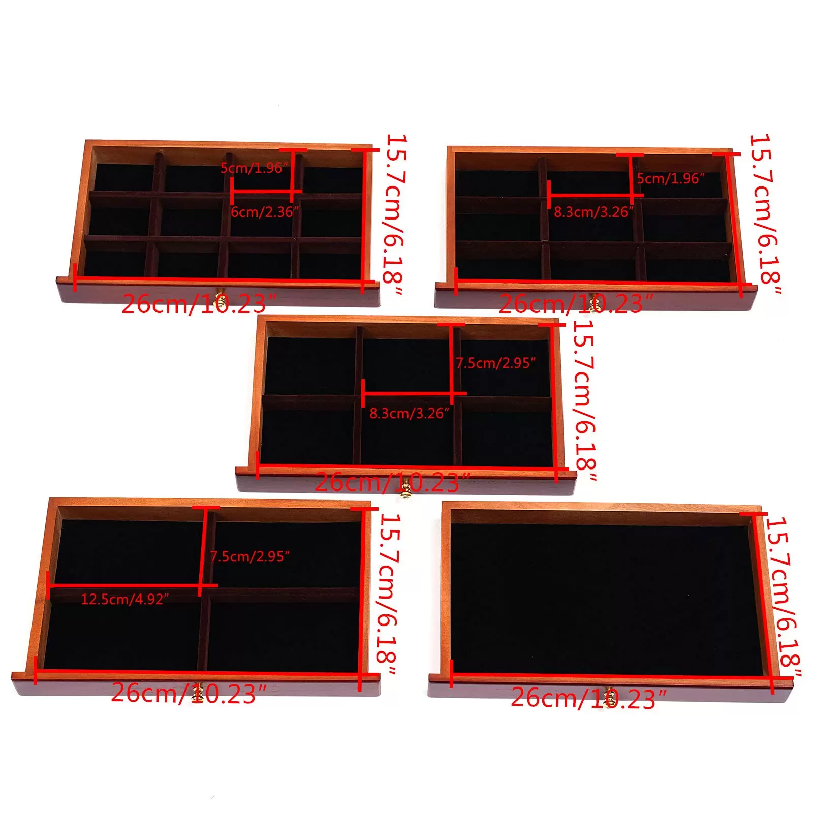 Geschenk Retro 6 Schichten Holzschmuck Vitrine Schrank Organizer Schmuckkasten Geschenk Retro 6 Schichten Holzschmuck Vitrine Schrank Organizer Schmuckkasten