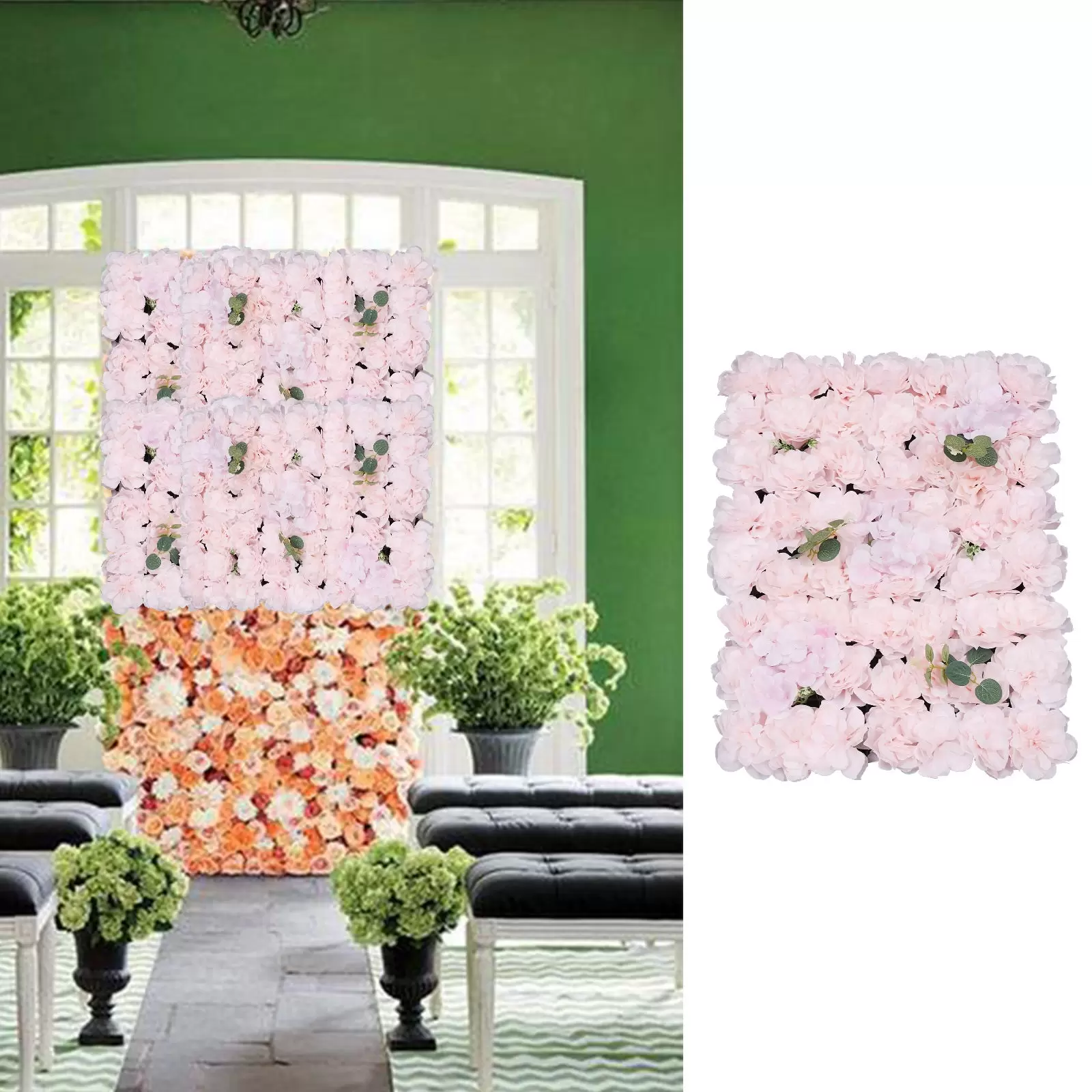 6Pcs 40*60cm Künstliche Blumenwand DIY Schöne Hintergrunddekoration Kunstblumen Panel 6Pcs 40*60cm Künstliche Blumenwand DIY Schöne Hintergrunddekoration Kunstblumen Panel