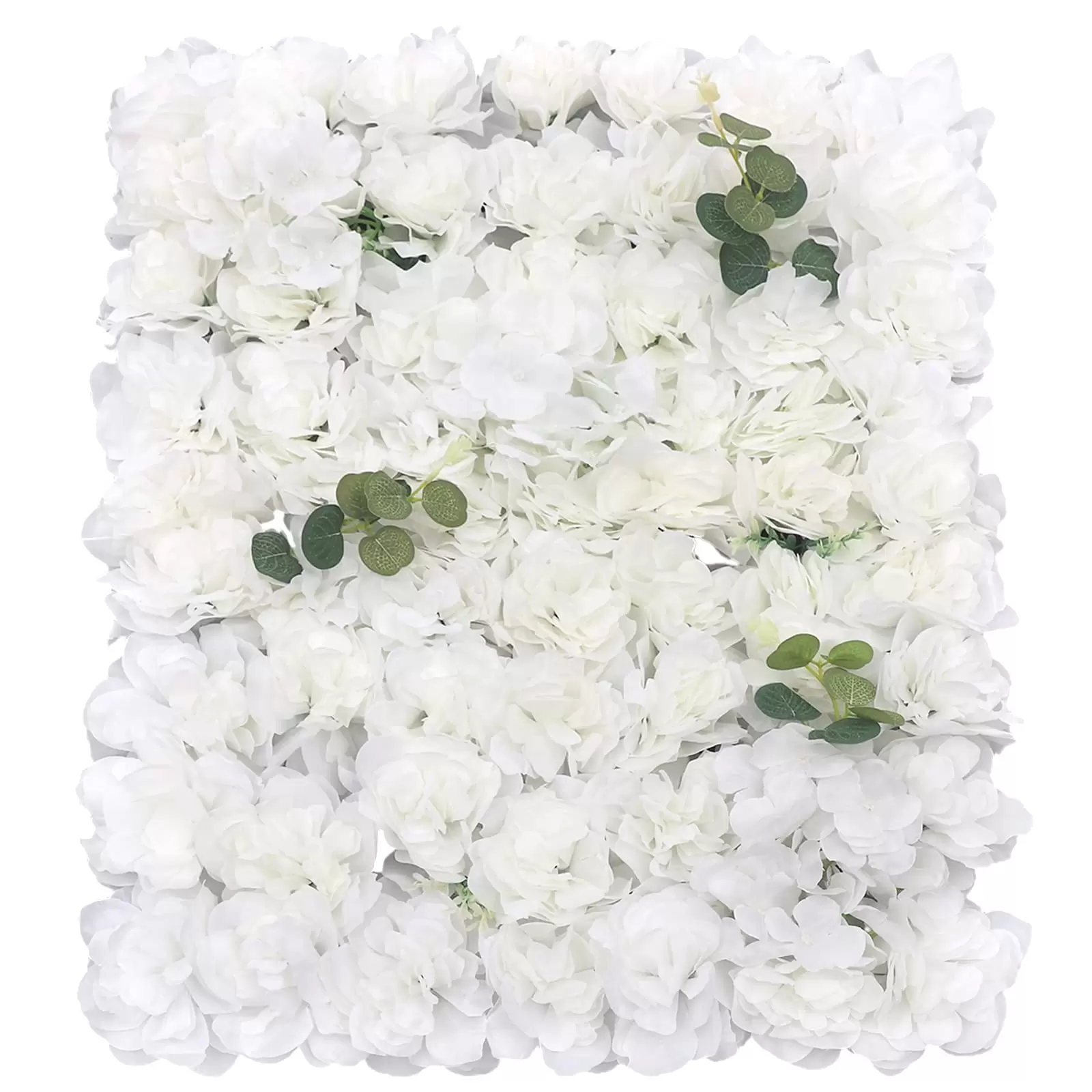 12x Künstliche Blumenwand Paneele 40 x 60CM Seidenblume Weiße DIY Hochzeitsstraßenhintergrund Blumen