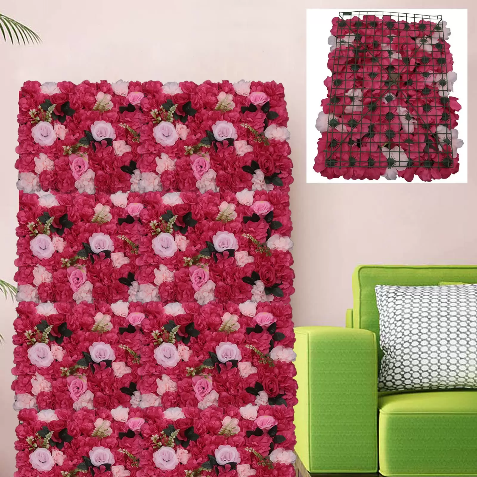 12 STÜCKE Künstliche Blumenwand Blumenwandpaneel Blumenseide Rosenwand Bildschirmpaneel