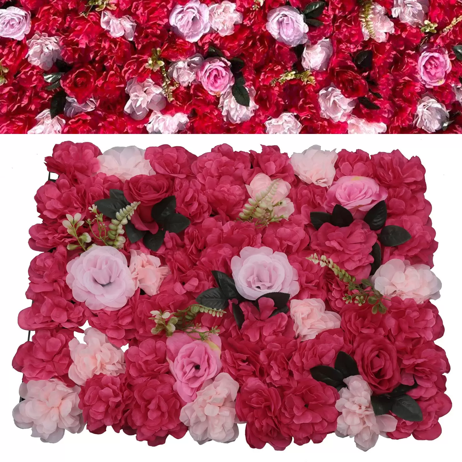 12 STÜCKE Künstliche Blumenwand Blumenwandpaneel Blumenseide Rosenwand Bildschirmpaneel