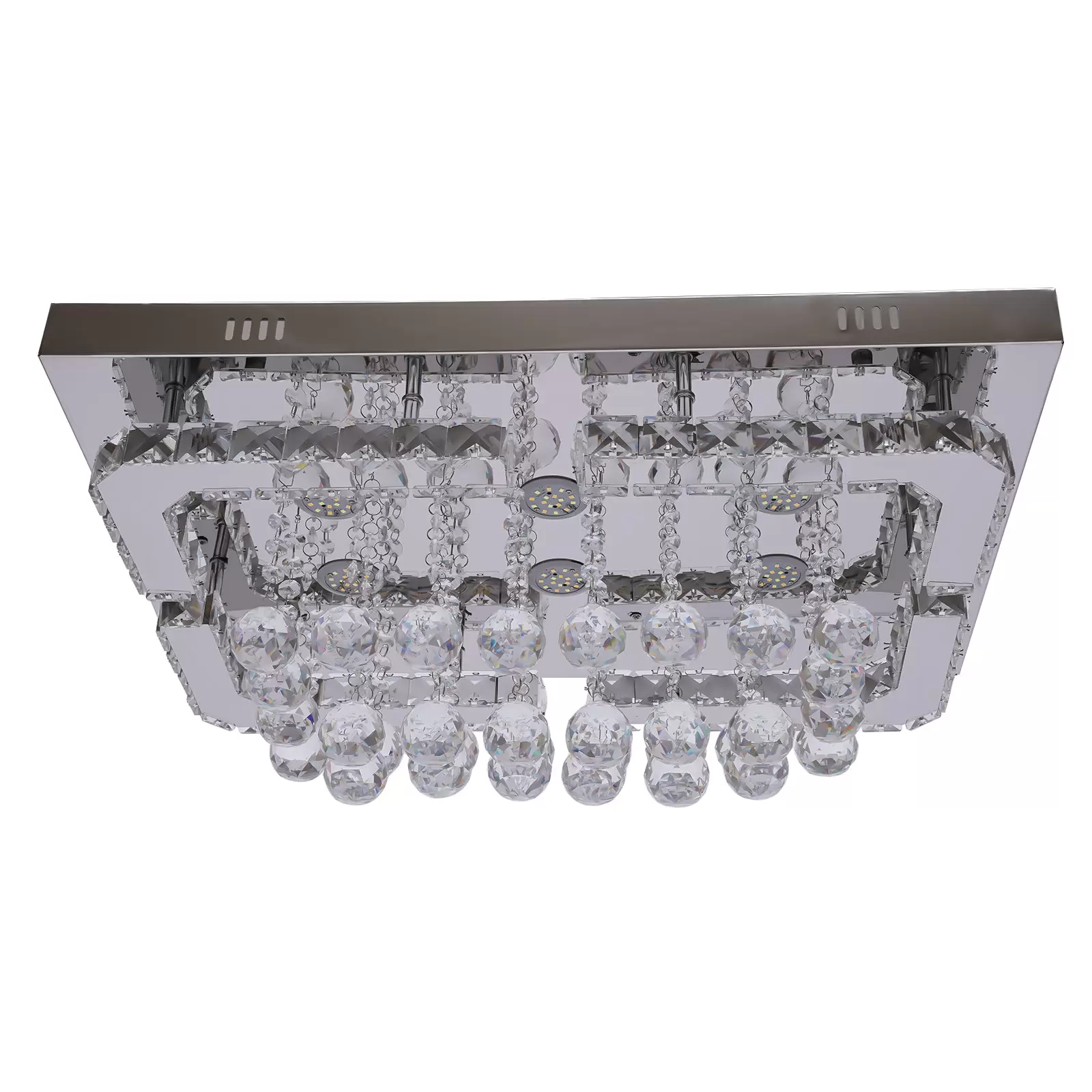 CNCEST 60cm Deckenlampe Kristall Deckenleuchte Kronleuchter Dimmbar Kronleuchter