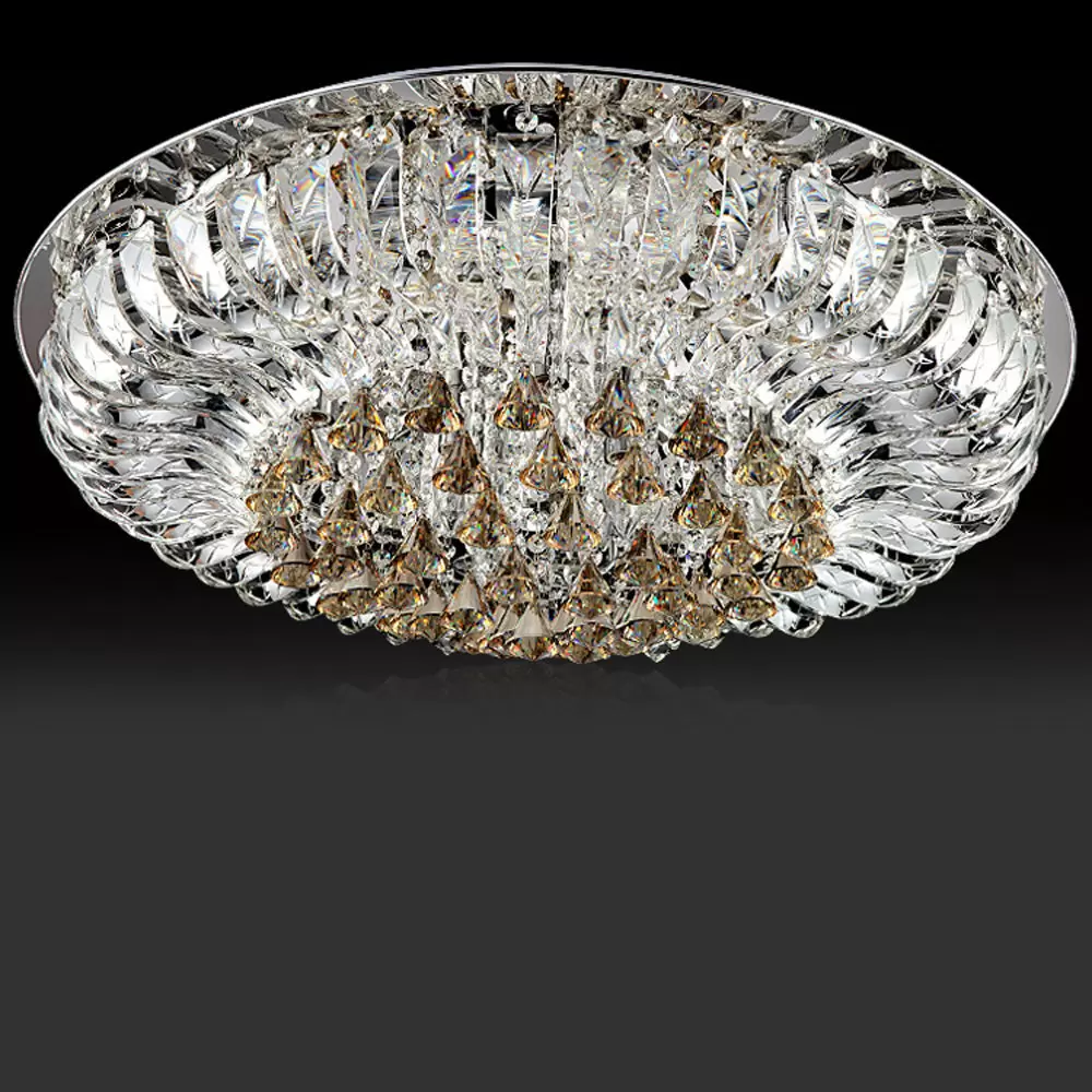 LED Modern K9 Klar Kristall Decken Hängelampe Lobby Kronleuchter Beleuchtung 60*30cm