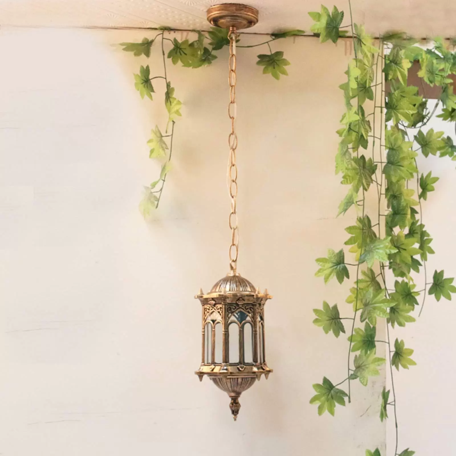 E27 Pendelleuchte Retro Hängelampe Wasserdichte Metall Gartenlampen Außenwandlaterne