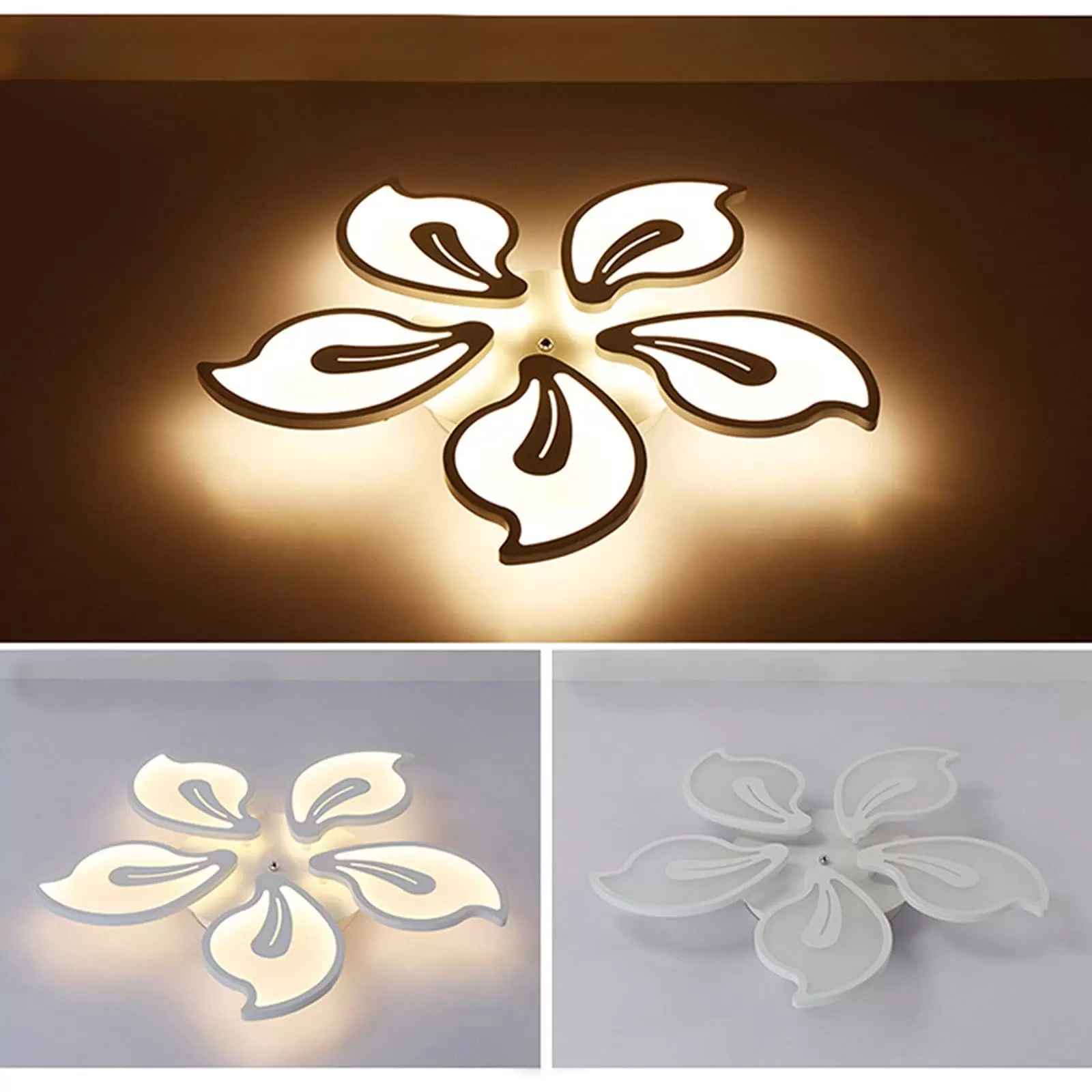 Moderne Dimmbare LED Deckenleuchte Kreative Blumenform Design wohnzimmerlampe Acryl Blütenblätter Schlafzimmer Deckenlampe Kinderzimmerlampe
