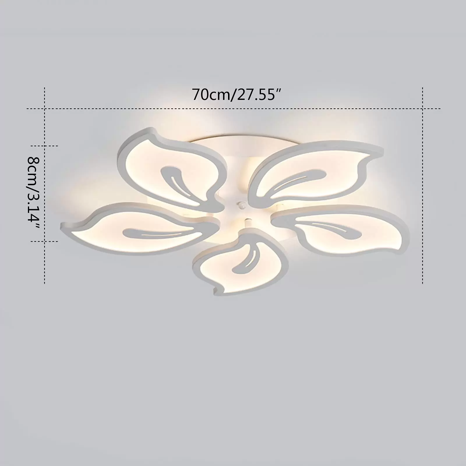 Moderne Dimmbare LED Deckenleuchte Kreative Blumenform Design wohnzimmerlampe Acryl Blütenblätter Schlafzimmer Deckenlampe Kinderzimmerlampe