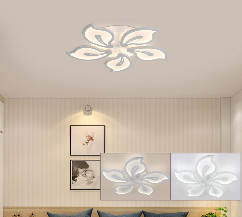 Moderne Dimmbare LED Deckenleuchte Kreative Blumenform Design wohnzimmerlampe Acryl Blütenblätter Schlafzimmer Deckenlampe Kinderzimmerlampe