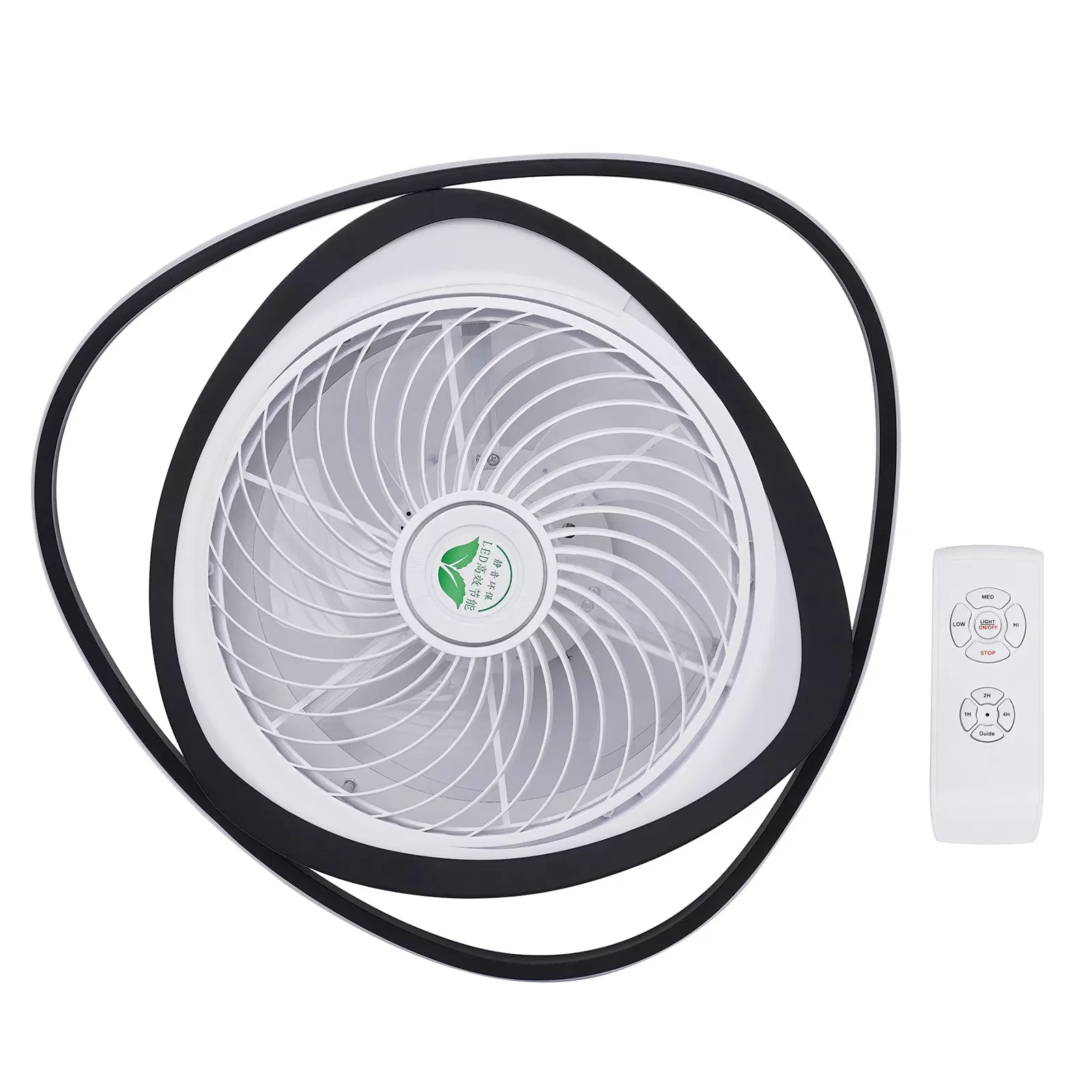 Moderner LED-Deckenventilator mit Lichtdimmung, unsichtbare Ventilator-Deckenleuchte mit Fernbedienung