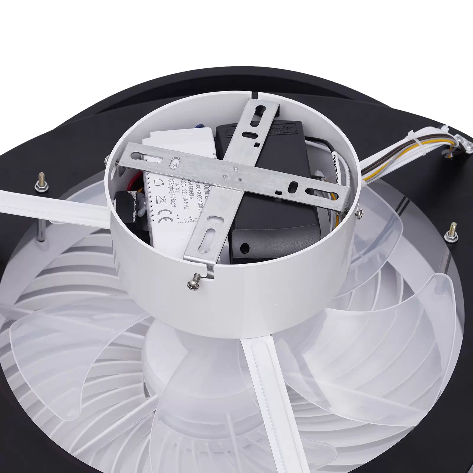 Moderner LED-Deckenventilator mit Lichtdimmung, unsichtbare Ventilator-Deckenleuchte mit Fernbedienung