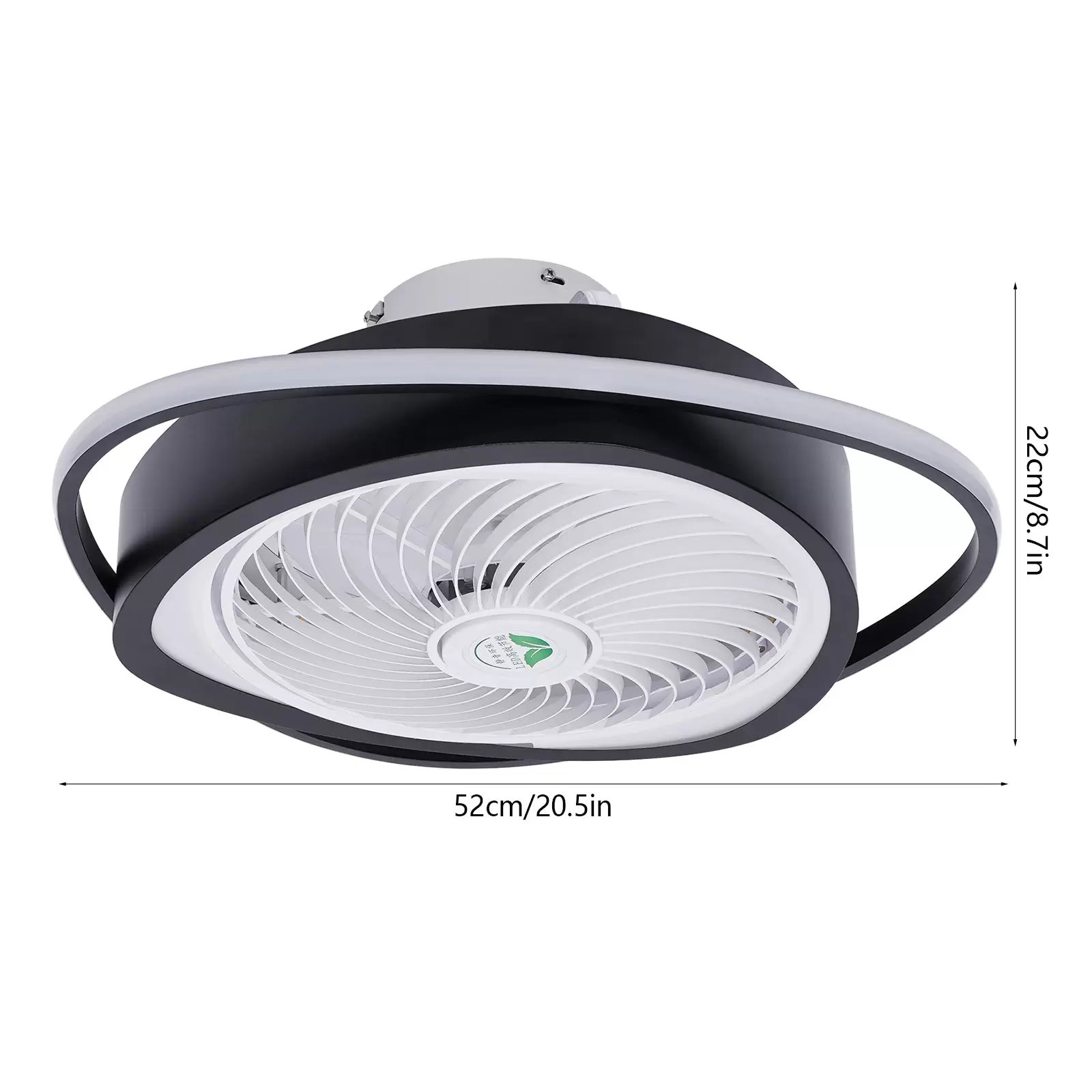 Moderner LED-Deckenventilator mit Lichtdimmung, unsichtbare Ventilator-Deckenleuchte mit Fernbedienung