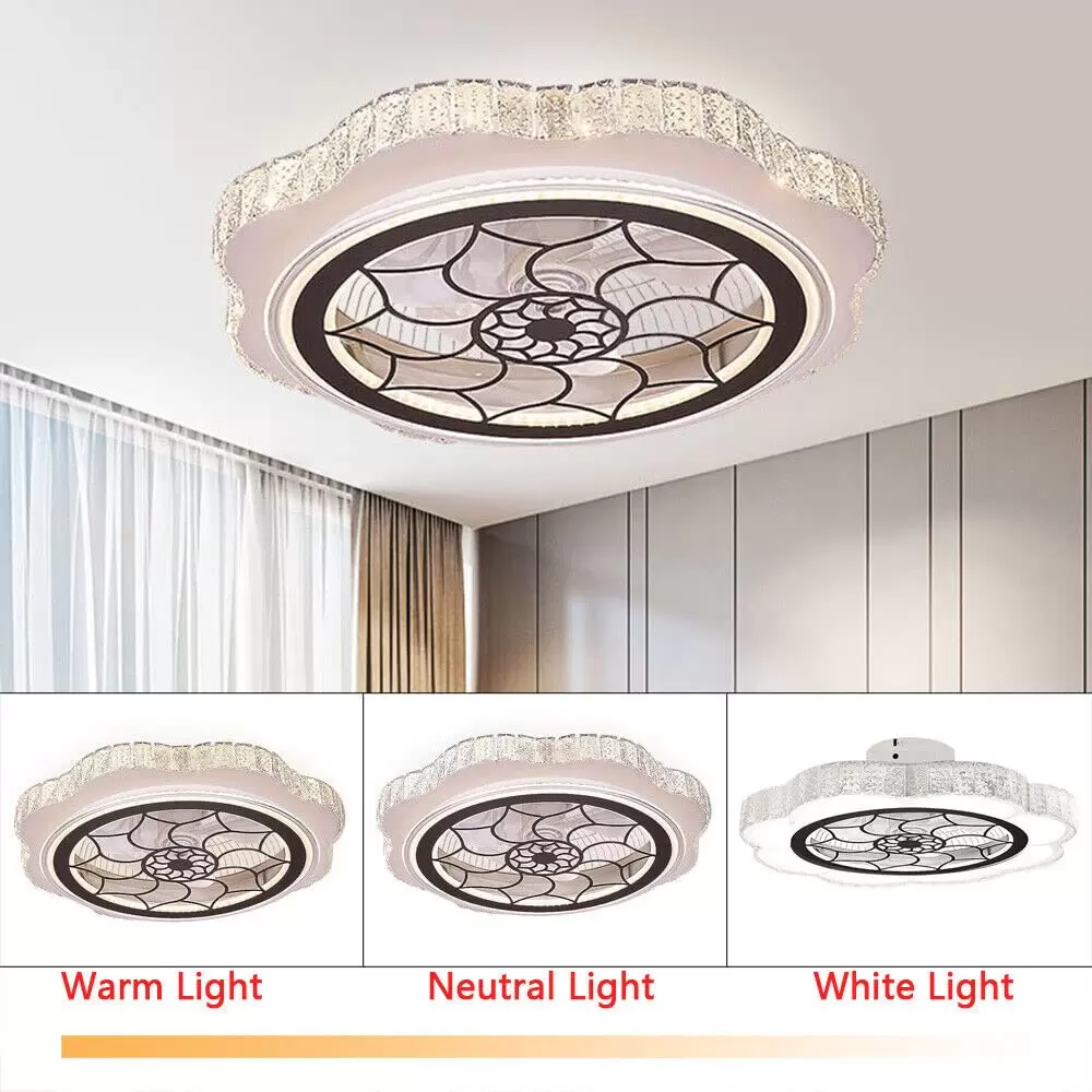 36W LED Deckenventilator Licht Dimmbares Fan Deckenleuchte mit Fernbedienung