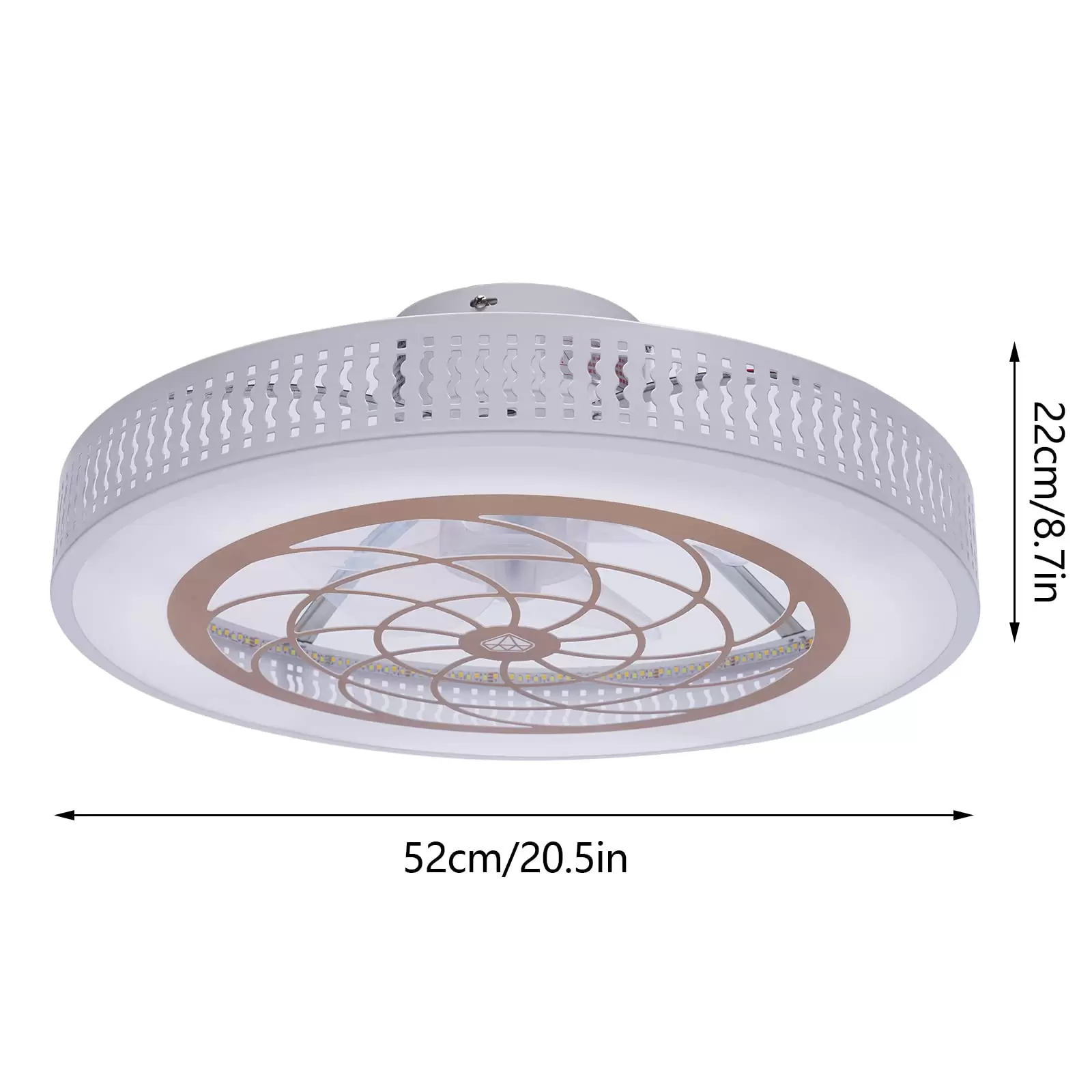 CNCEST Modern Acryl Ventilator Deckenleuchte Led Deckenventilator Lampe