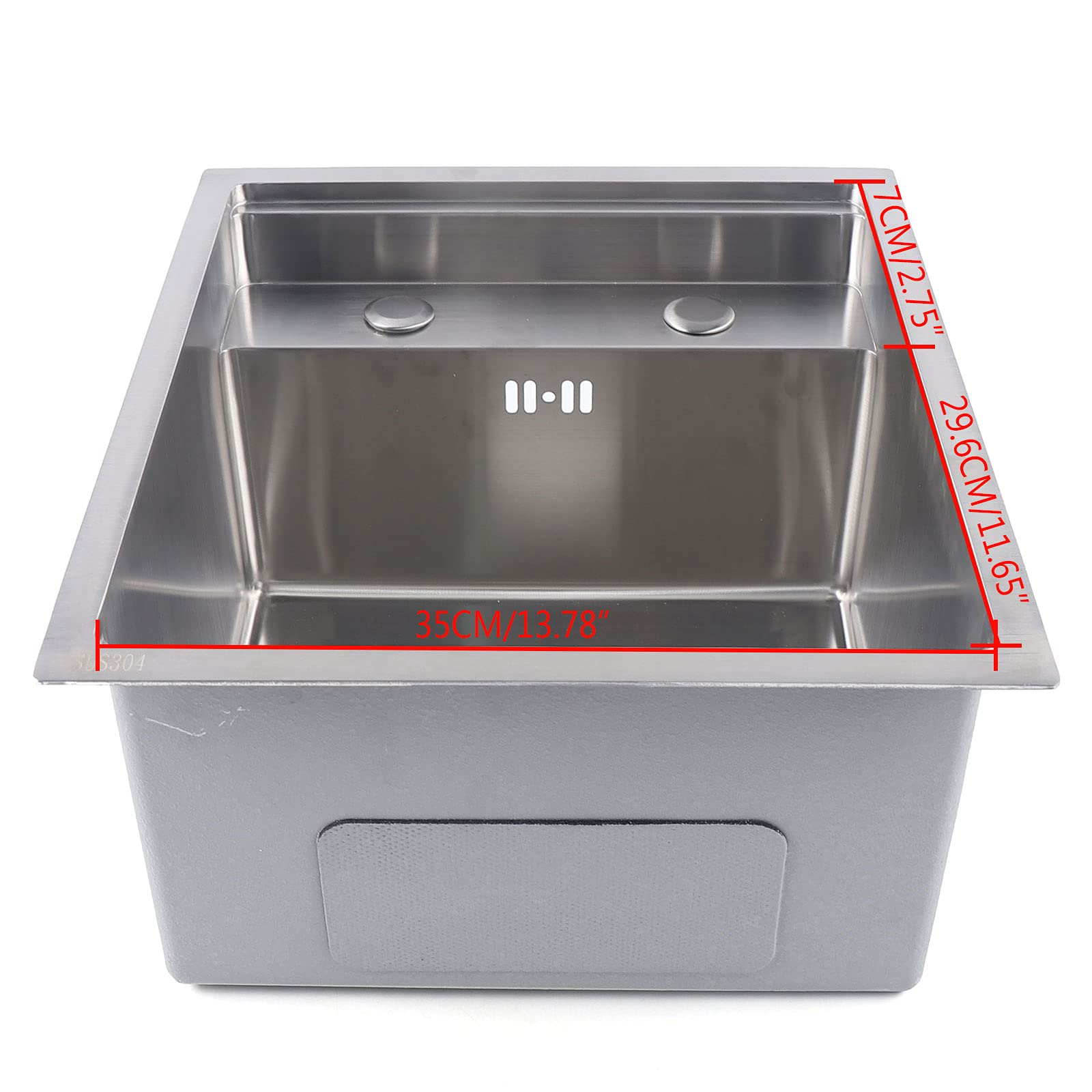 35,5 x 29,5 x 23,8 cm Edelstahlspüle für Zuhause, Restaurants, Waschküchen, Keller, Bars und Küchen 35,5 x 29,5 x 23,8 cm Edelstahlspüle für Zuhause, Restaurants, Waschküchen, Keller, Bars und Küchen