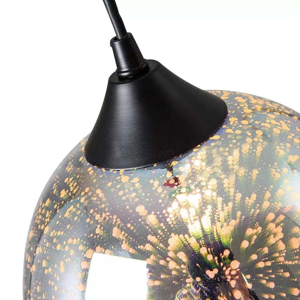22 * 32 cm Moderne 3D Glas Pendelleuchte Weihnachtsdekoration Feuerwerk Lampe Deckenleuchte