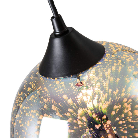 22 * 32 cm Moderne 3D Glas Pendelleuchte Weihnachtsdekoration Feuerwerk Lampe Deckenleuchte