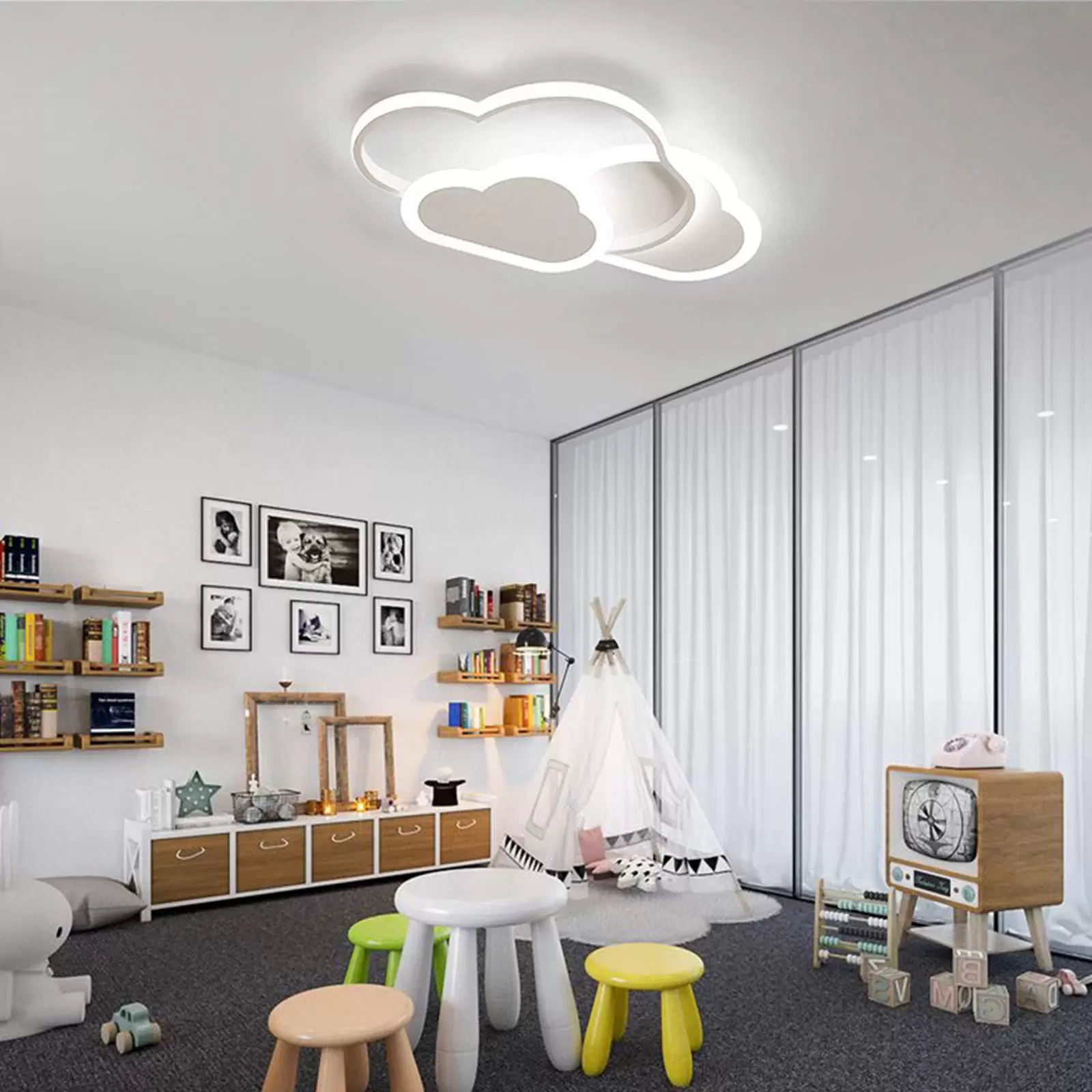 CNCEST LED Deckenlampe Kinderzimmer Traum Wolke Deckenlampe Acryl Wolke Lampe