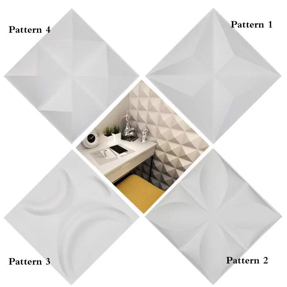 12 Stück 3D-PVC-Wandaufkleber Ziegelsteine Wandaufkleber, Deckenpaneele
