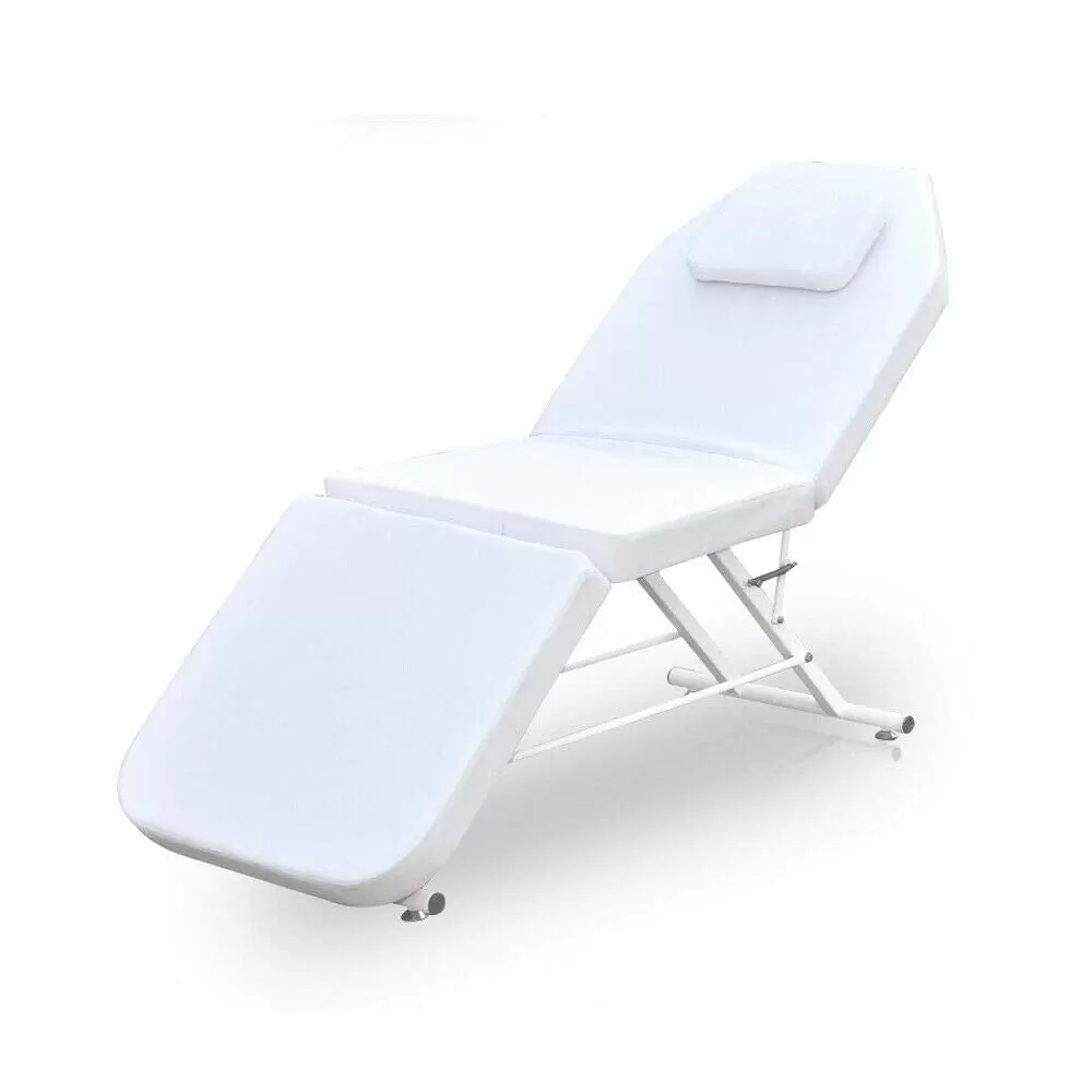 Klappbar Massageliege SPA Salon Bett Kosmetikbett Massagetisch (Weiß)