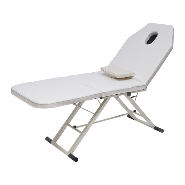 Klappbar Massageliege SPA Salon Bett Kosmetikbett Massagetisch (Weiß)