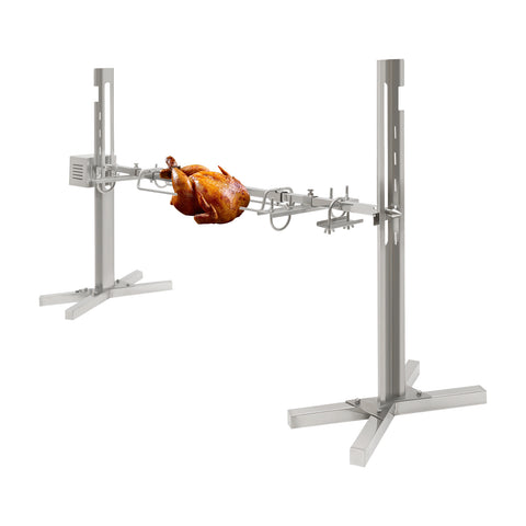 Grillspieß mit Motor 15W Grillspieße Edelstahl 30KG 21Zoll Drehspieß BBQ