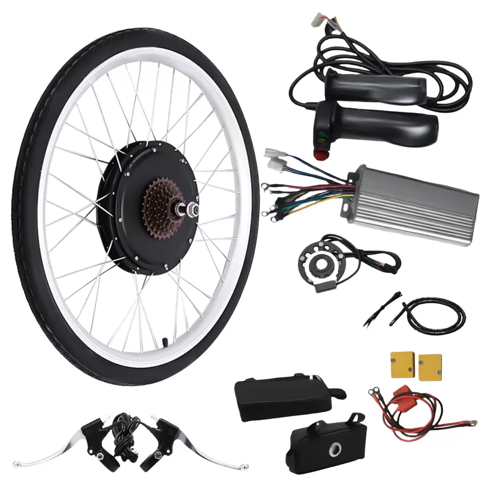 48V 1000W  26" Elektro Fahrrad Umbausatz Heckmotor Ebike Conversion Kit Hinterrad