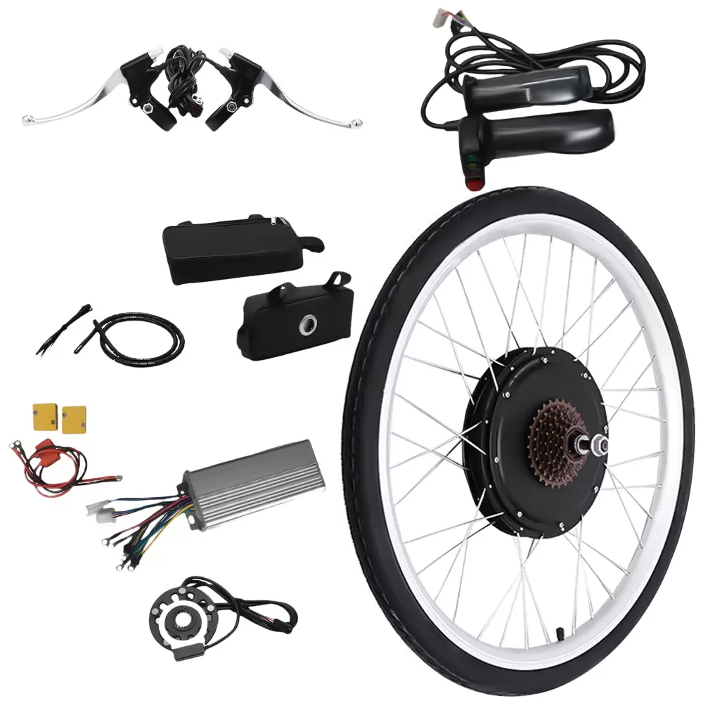 48V 1000W  26" Elektro Fahrrad Umbausatz Heckmotor Ebike Conversion Kit Hinterrad