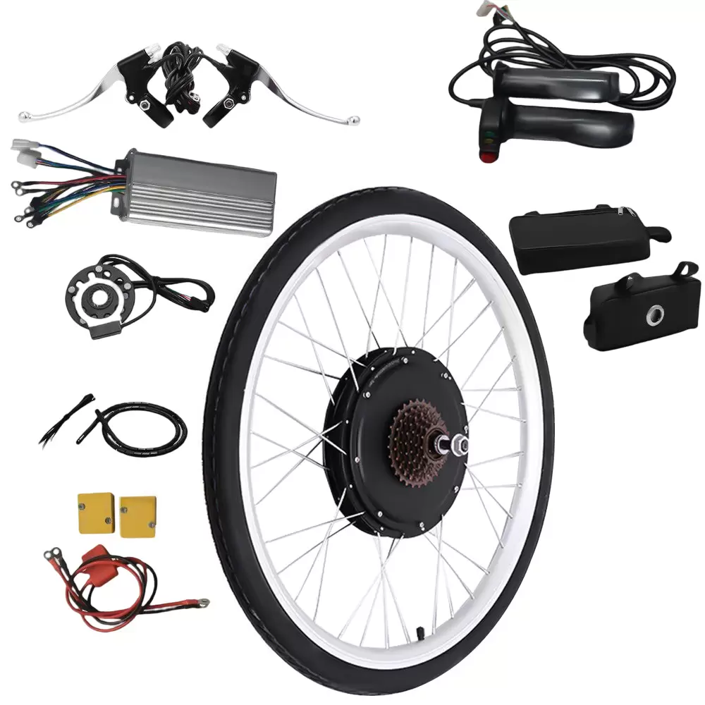 48V 1000W  26" Elektro Fahrrad Umbausatz Heckmotor Ebike Conversion Kit Hinterrad