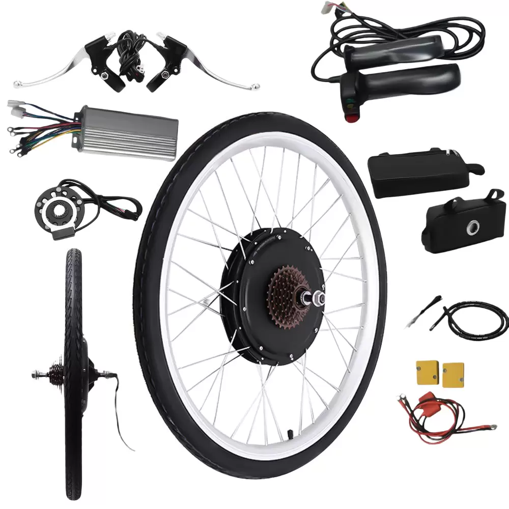 48V 1000W  26" Elektro Fahrrad Umbausatz Heckmotor Ebike Conversion Kit Hinterrad