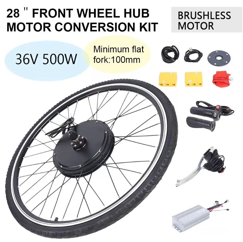 36V 500W 28 Zoll Fahrrad Umbausatz Kit E-Bike Vorderrad Conversion Set