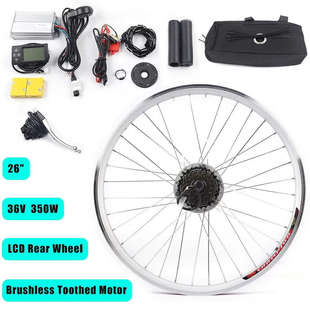 E-Bike Hinterrad E-Bike Umbausatz 36V Hinterrad Nabenmotor LCD Motor Umrüstungs-Kit