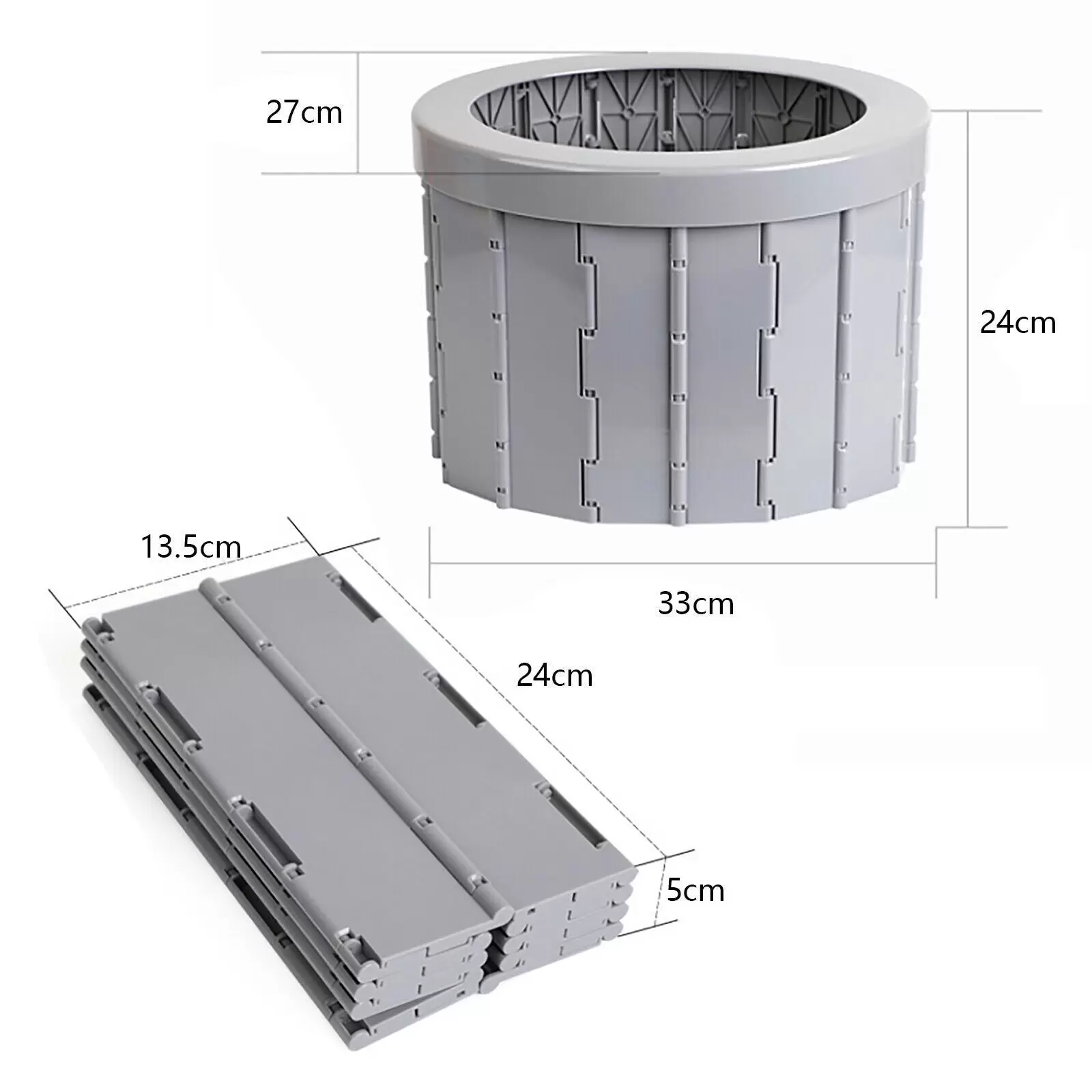 Multifunktionstoilette Tragbare Faltbare Outdoor-Camping Außentoilette Abfalleim