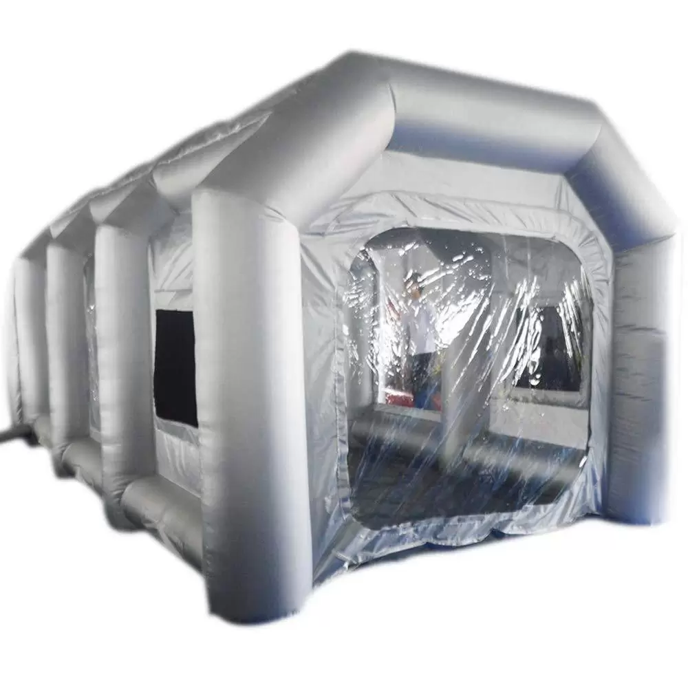 Lackierkabine Zelt Aufblasbare Lackierkabine mit Filtersystem Transparentes Fenster Aufblasbares Zelt für Autolackierung ohne Gebläse