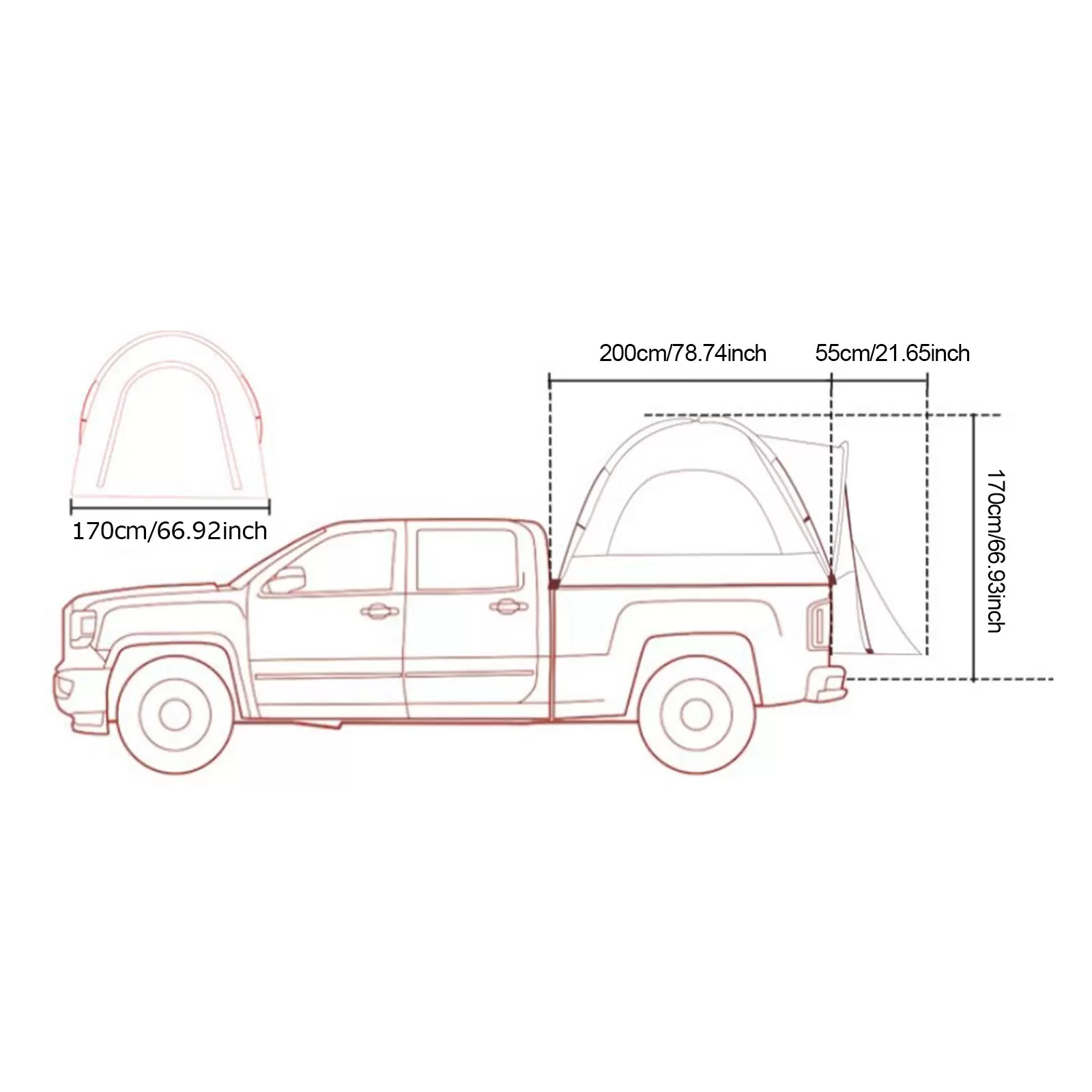 Autozelt, Multifunktional Feldcamping Pickup-Zelt, Angelzelt, Autozelt im Freien, 200 cm für Outdoor Camping, Angeln Autozelt, Multifunktional Feldcamping Pickup-Zelt, Angelzelt, Autozelt im Freien, 200 cm für Outdoor Camping, Angeln
