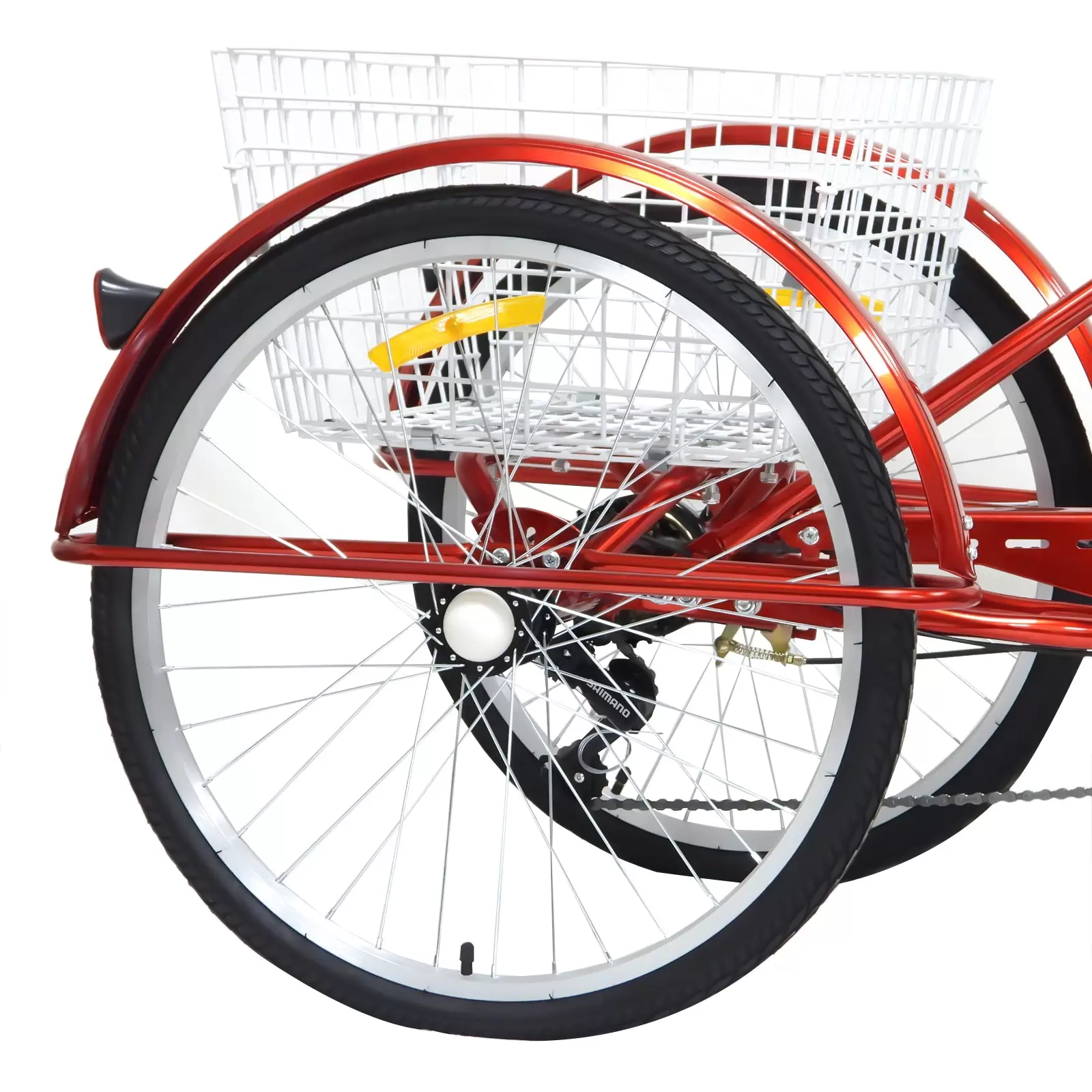 24 Zoll Dreirad 3 Räder Erwachsene Fahrrad Erwachsenendreirad Mit Korb & Licht 24 Zoll Dreirad 3 Räder Erwachsene Fahrrad Erwachsenendreirad Mit Korb & Licht