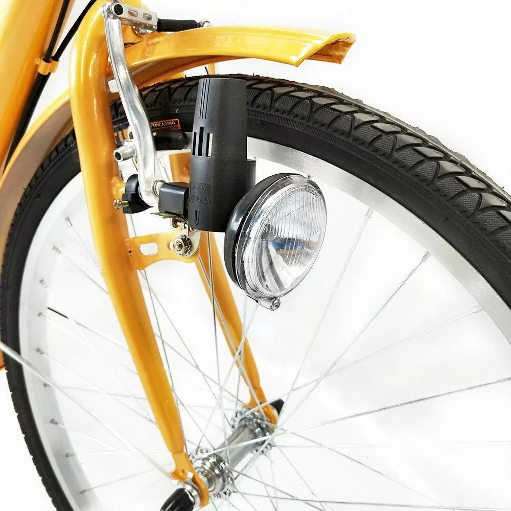 24 Zoll Dreirad Erwachsene 3 Räder Fahrrad 6 Gang Rikscha Tricycle Trike mit Korb