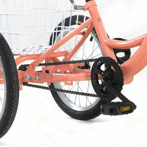 16 Zoll Kinder Dreirad 3 Rad Bike Fahrrad Kinder Trike Einzelgeschwindigkeit mit großem Korb Geschenk