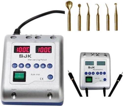 Elektrisch Wachsmesser Dental LED Digital Wachs Modellier Gerät mit 6 Wax Tips