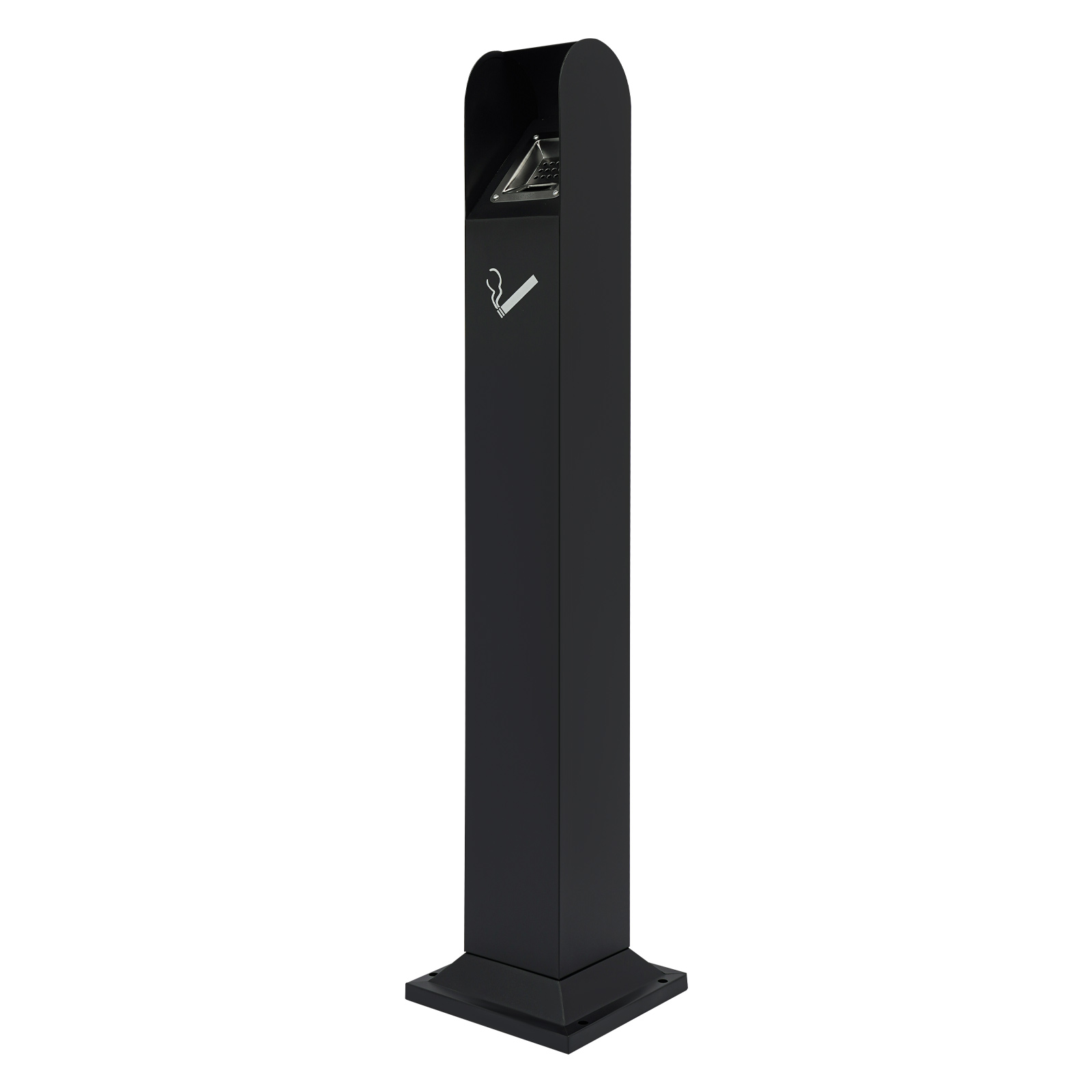 commercial cigarette ashtray ITOPFOX Black Stainless Steel Wall Mount Outdoor HDPH003OT098 Container Depth 3 Commercial Trash Can Cigarette Ashtray