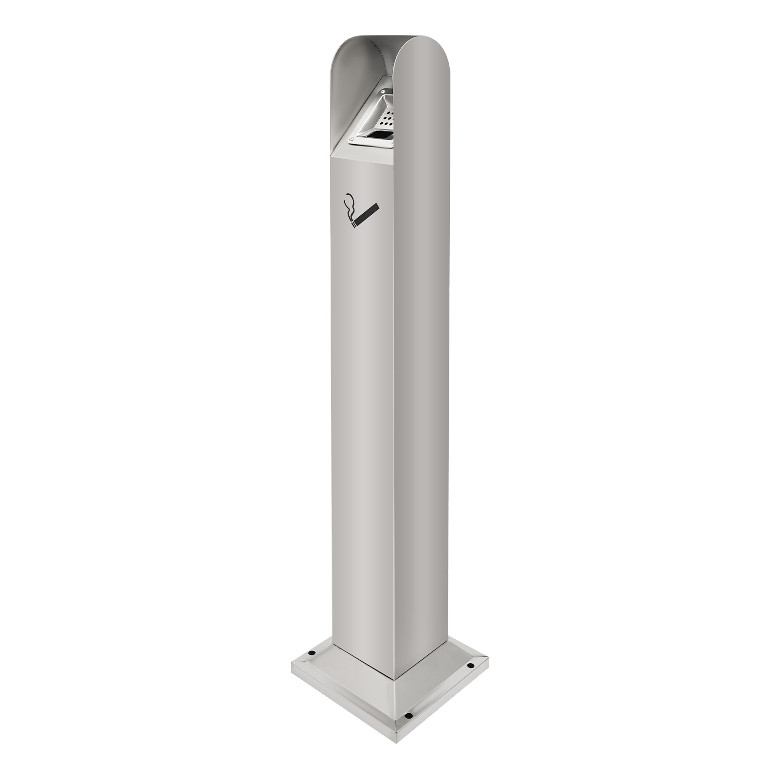 cigarette butt bin SDSNTE Steel Receptacle Disposal Outdoor for Keeping a Fresh and Clean Area, 5 Gallon Capacity, Black : Industrial & Scientific minimizing maintenance and cleaning Silver Stainless Steel Freestanding Cigarette