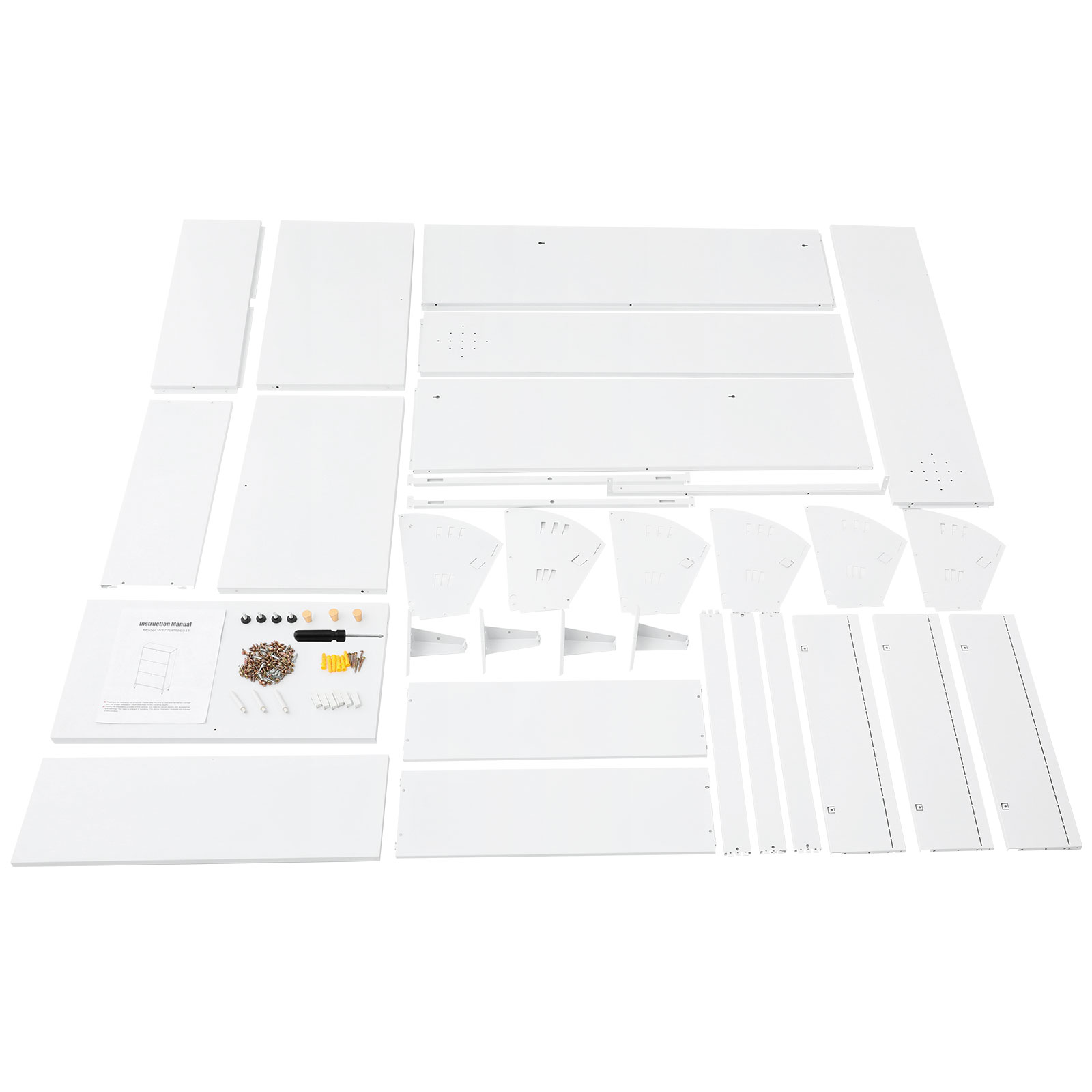 Meuble à chaussures rabattable 120 x 65 x 24 cm, avec 3 tiroirs rabattables - Blanc