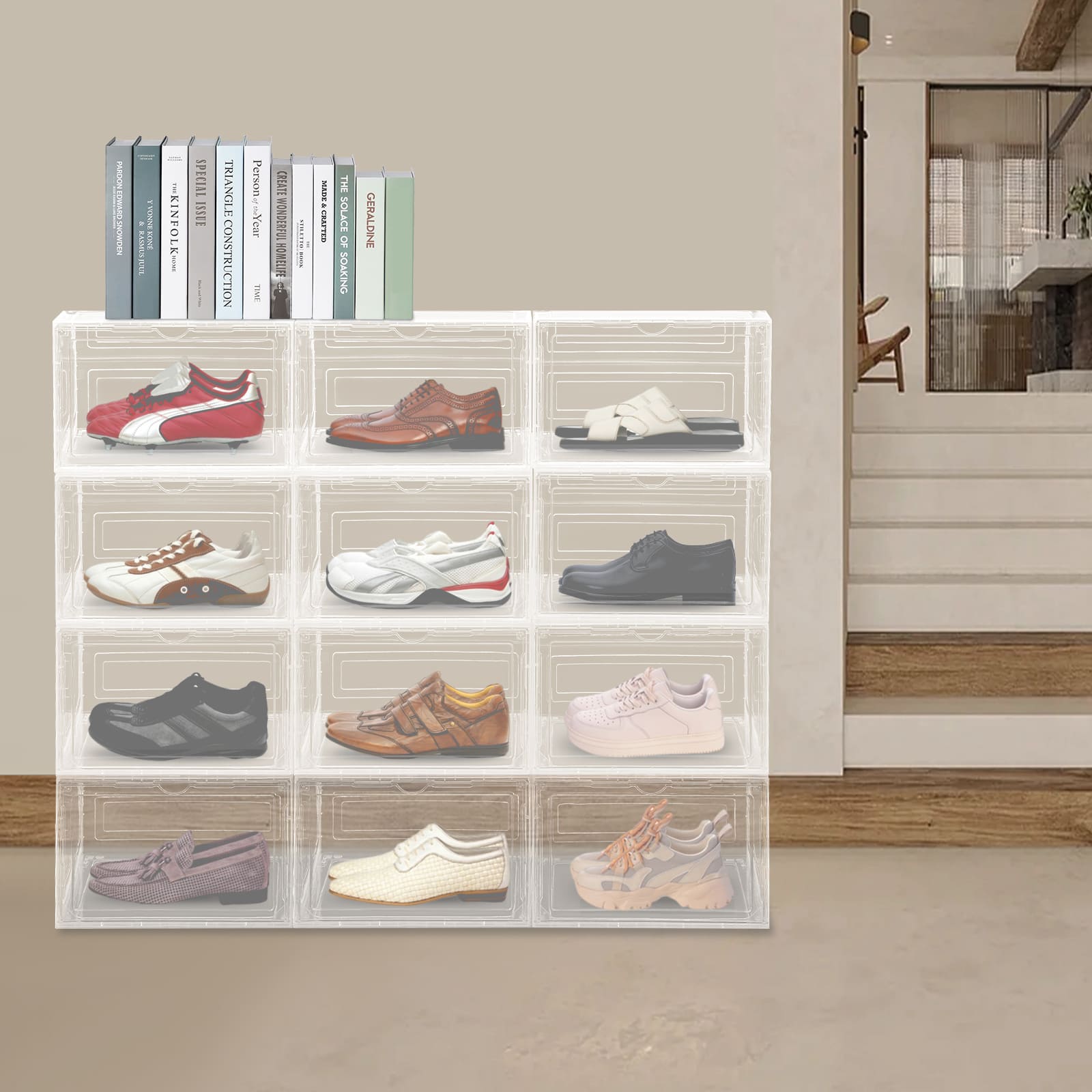 Présentoir pour chaussures - PATRIZIA PEPE MILAN - LF ITALY - en verre / en inox