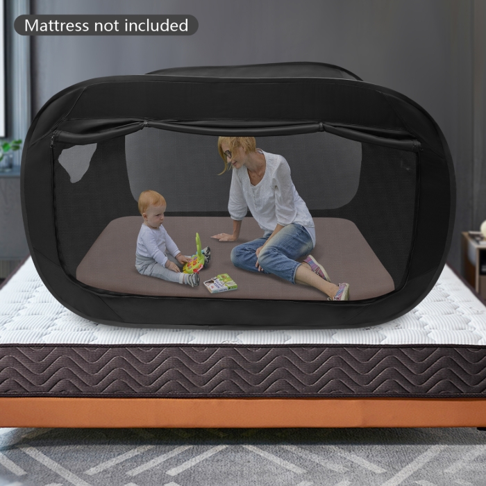 Zomer klamboe tent, waterdicht en slijtvast, 190x100x90cm - zwart, zonder kussen