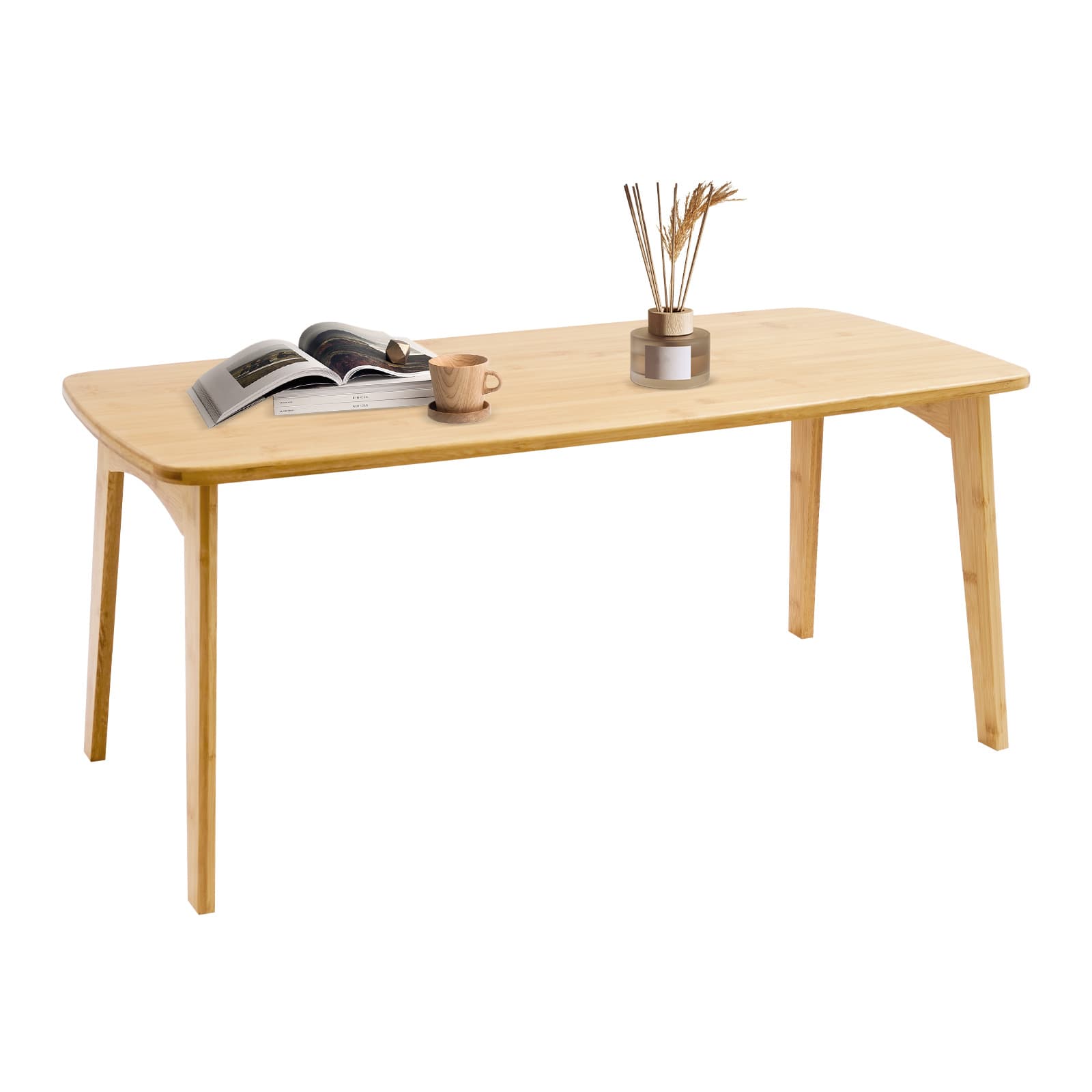 Klappbarer Bodentisch, klappbarer niedriger Couchtisch, tragbarer Couchtisch zum Sitzen auf dem Boden