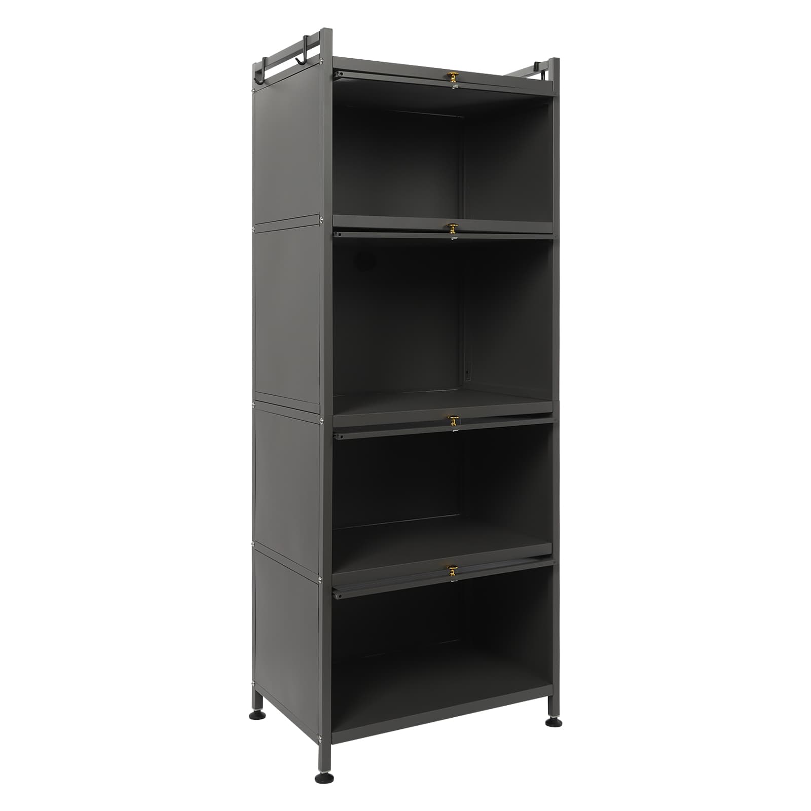 5-lagiges vertikales Küchenregal, Küchenschrank, Küche, Wohnzimmer-Lagerregal, Regal - 60 x 40 x 161 cm - Helles Luxusgrau