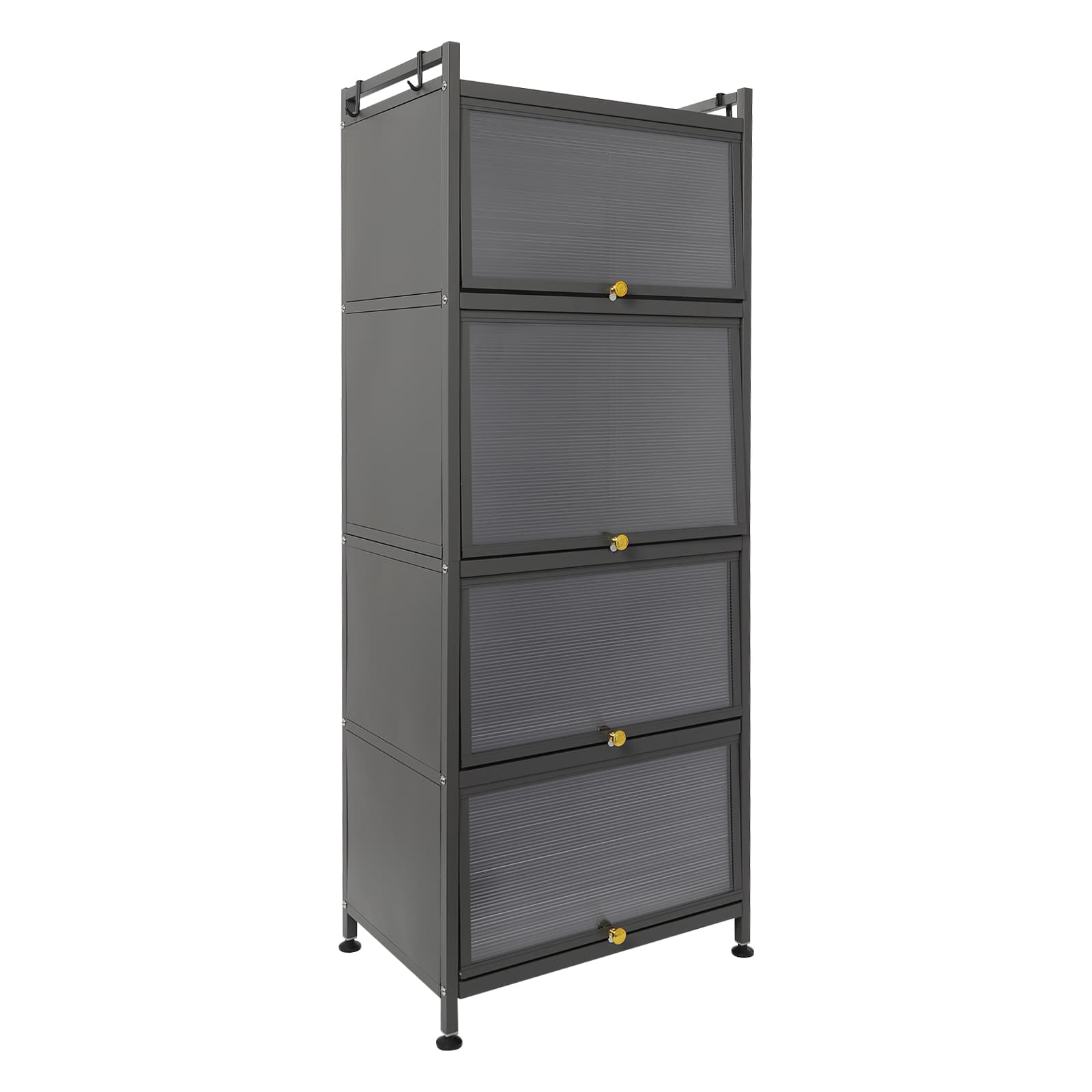 5-lagiges vertikales Küchenregal, Küchenschrank, Küche, Wohnzimmer-Lagerregal, Regal - 60 x 40 x 161 cm - Helles Luxusgrau